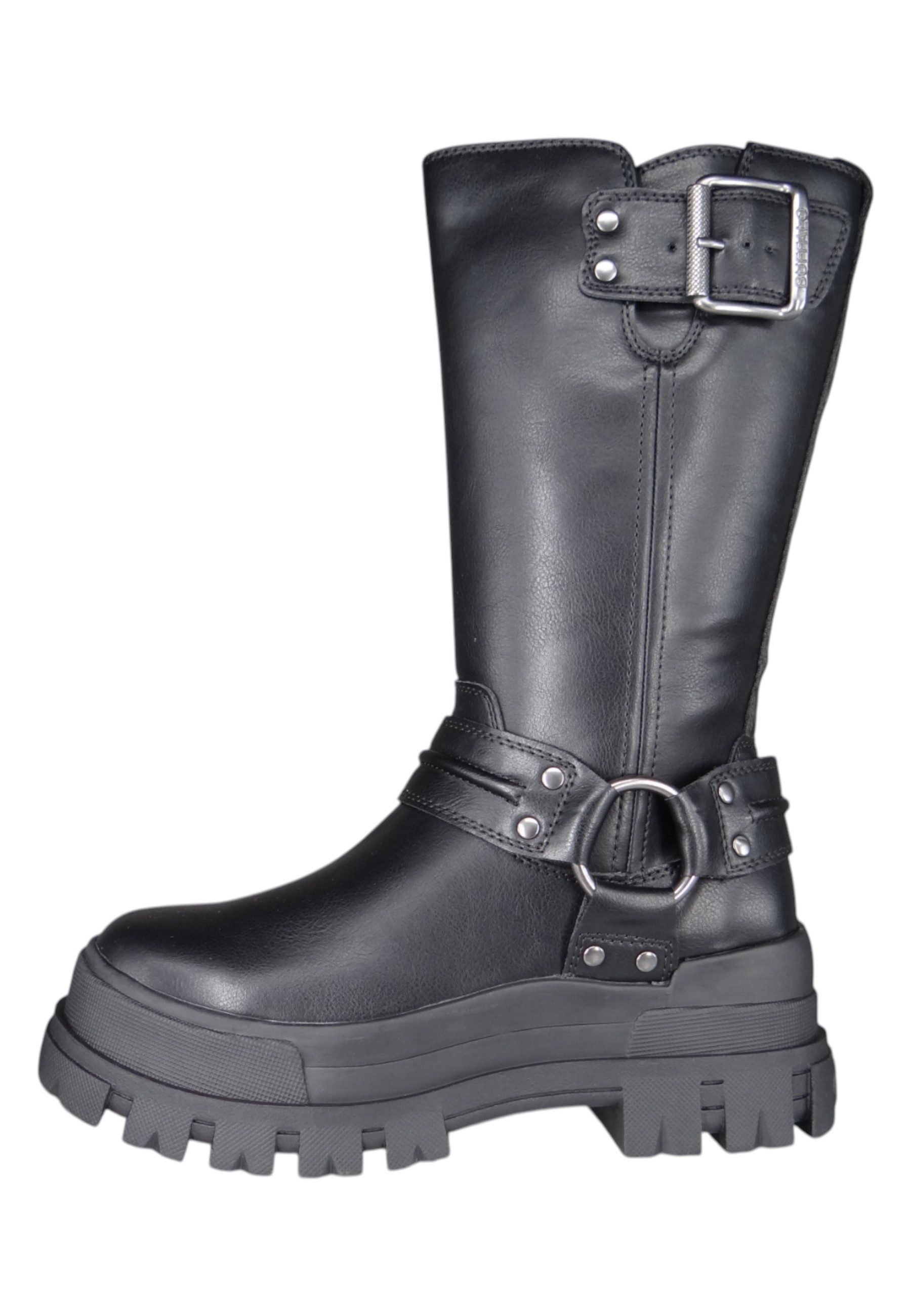 Buffalo 1270123 Aspha Biker Boot HI Black Stiefel