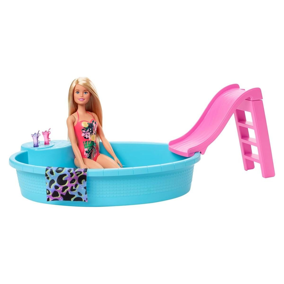 Mattel® Anziehpuppe Mattel GHL91 - Barbie - Pool & Puppe (blond)