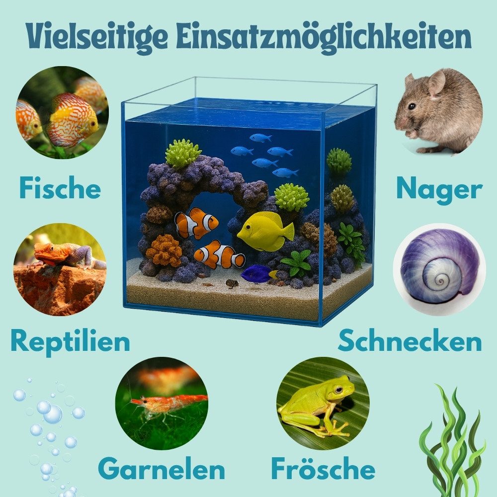 GarPet Aquarium Würfel Aquarium Becken 30 35 40 Glasaquarium Garnelen Nano Cube