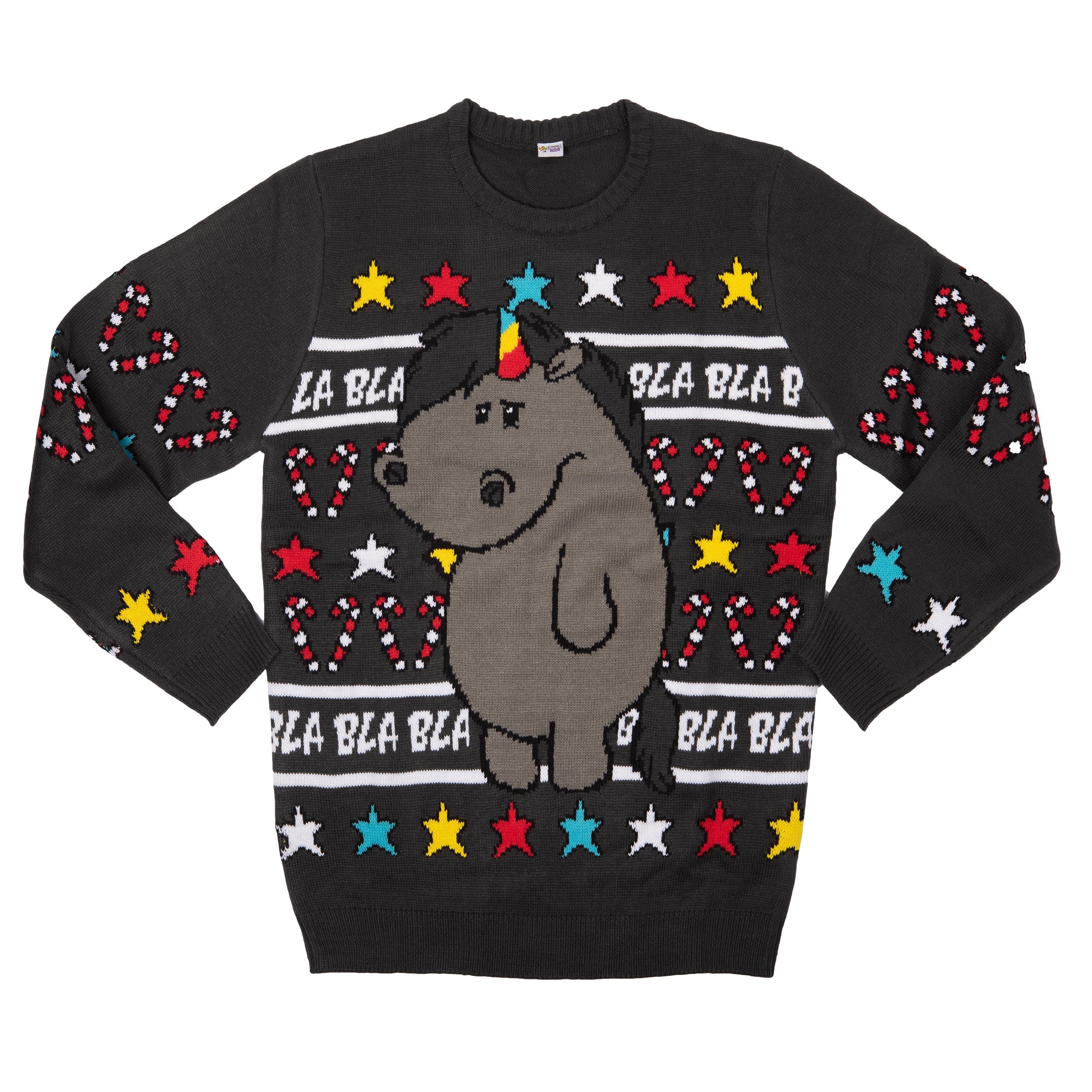United Labels® Weihnachtssweatshirt Pummel & Friends Weihnachtspullover  Unisex - Grummeleinhorn
