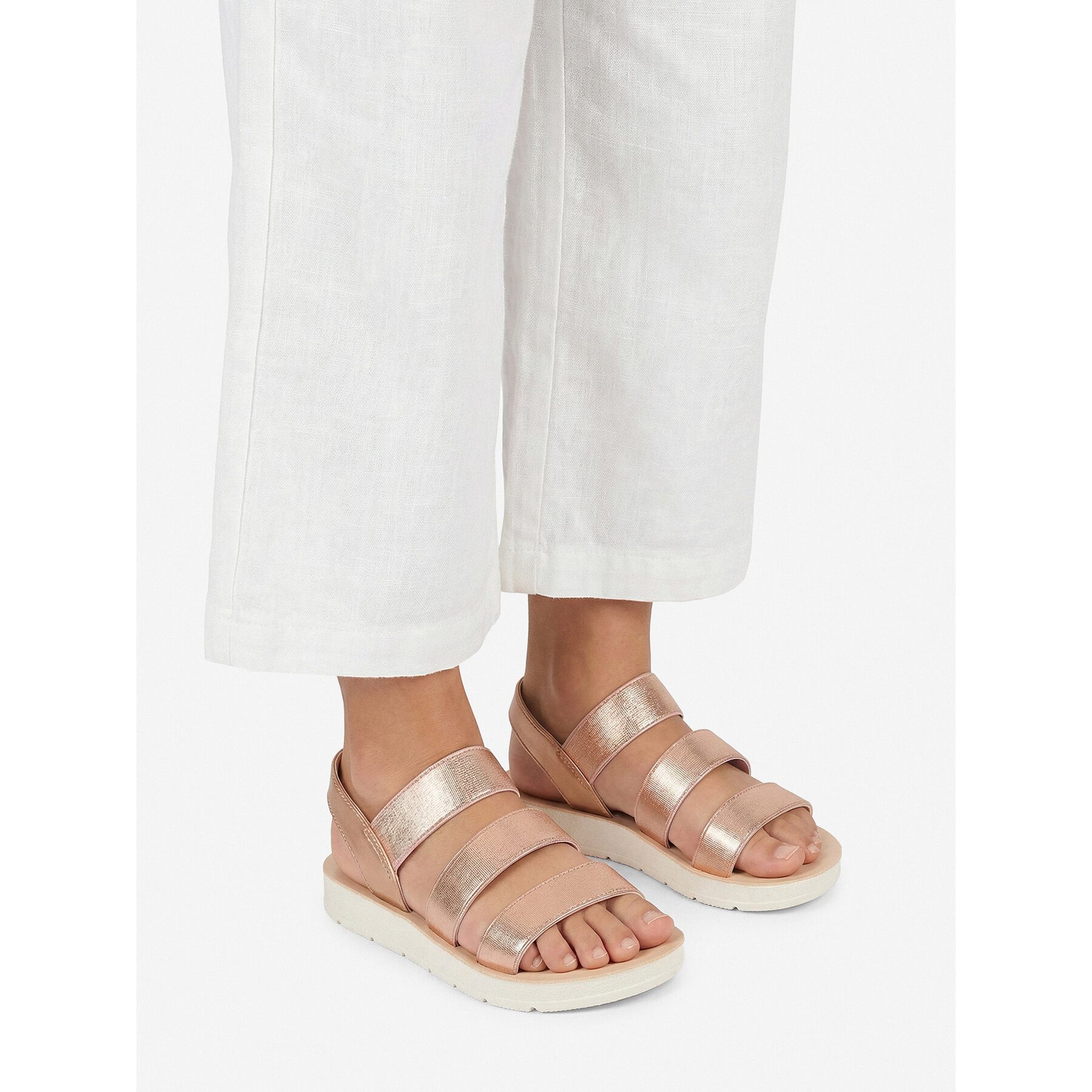 DeeZee Deezee Damen-Sandalen Gold Sandale