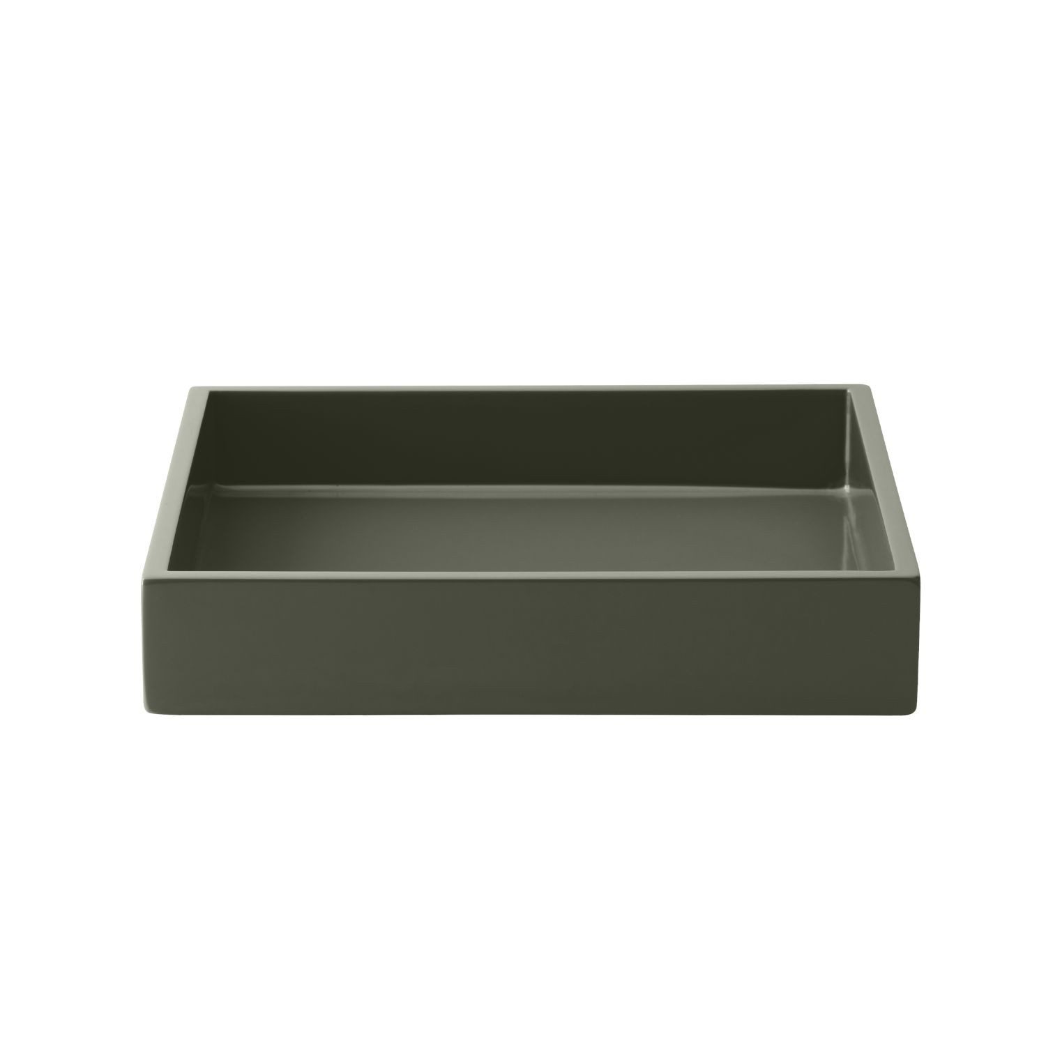 Mojoo Tablett Lux Lacktablett Urban Green 19 cm, lackiertes MDF-Holz