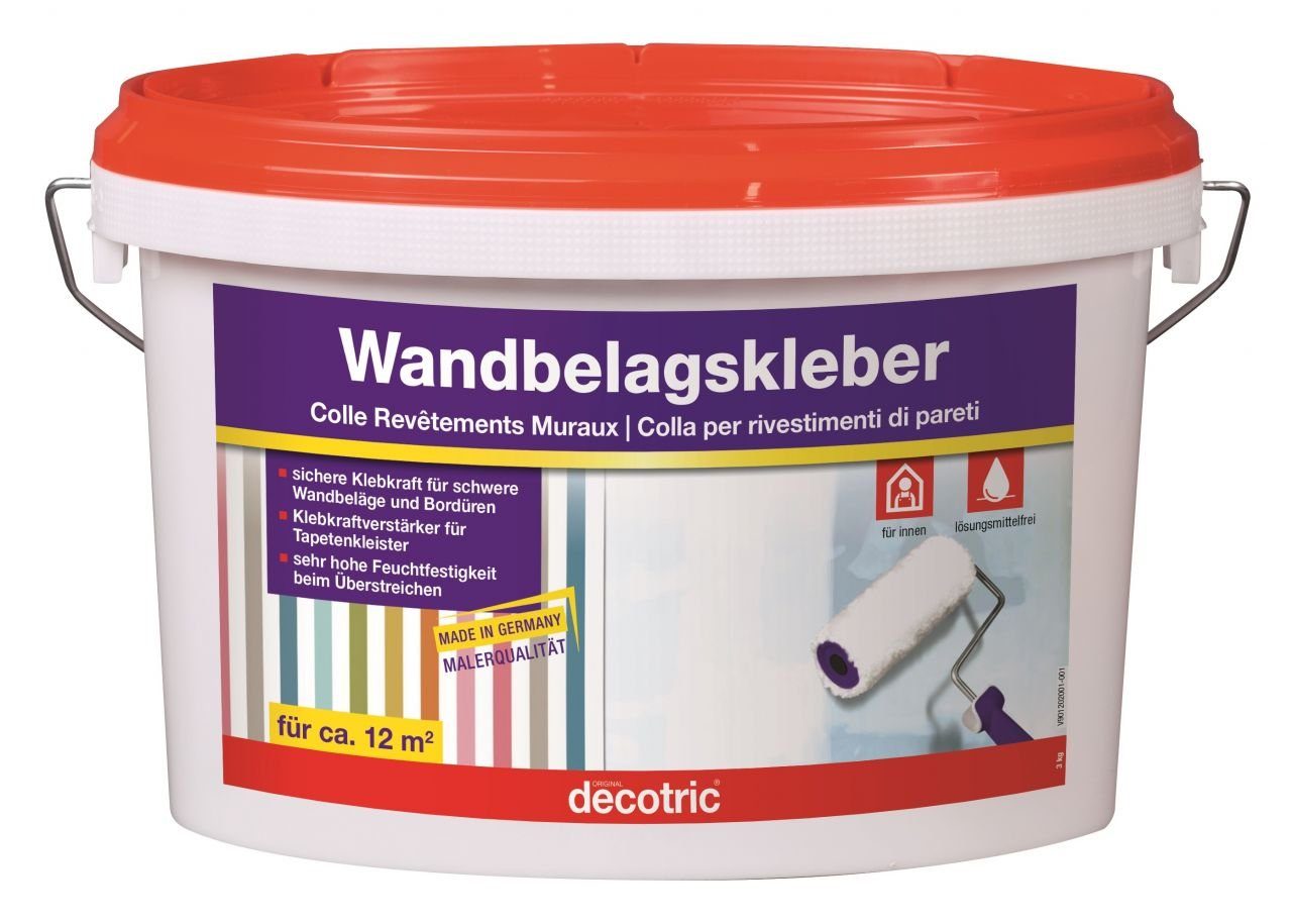 decotric® Wandbelags- kg Bordürenkleber 3 Kleister Decotric und