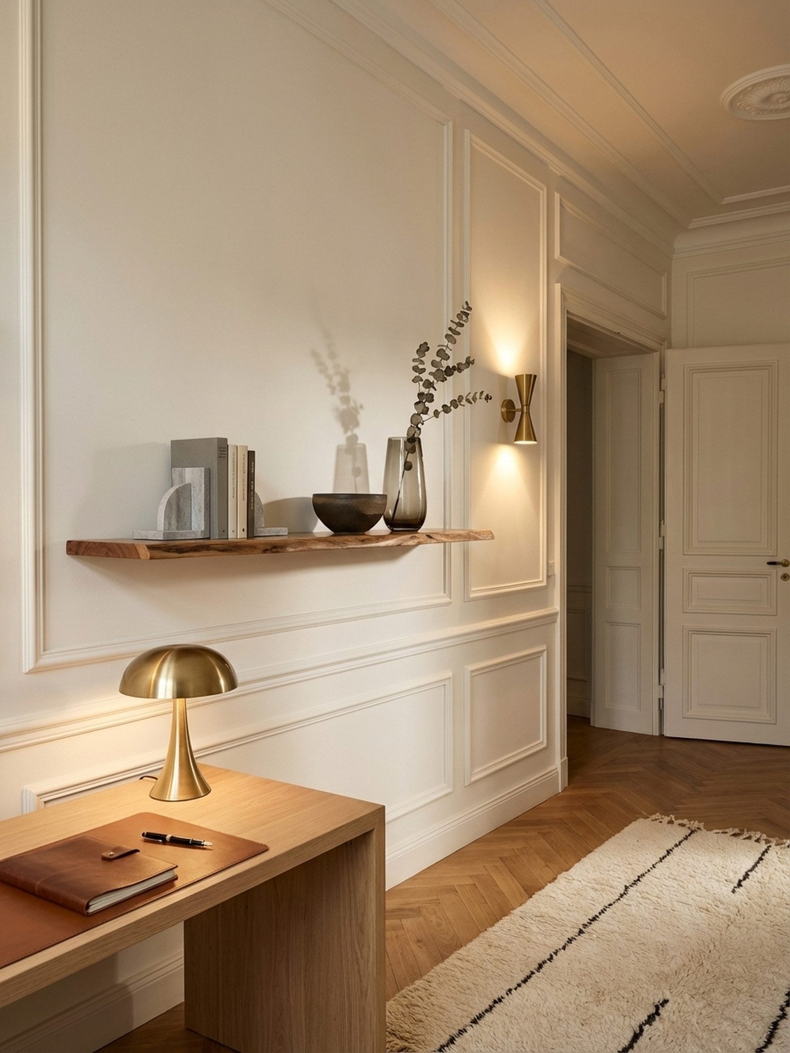 KADIMA DESIGN Wandregal Wandregal mit Baumkante Akazie Massivholz 140 cm, Design Schweberegal, Wandboard Massiv, Regal Holz Natur, Landhausstil Hängeregal