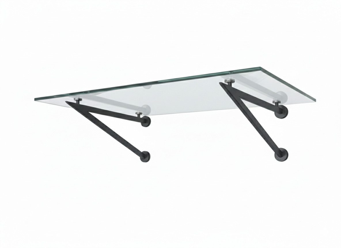 Glaszentrum Hagen Vordach Glaszentrum Hagen 130x90 cm Glasvordach Klar RAL7016-V