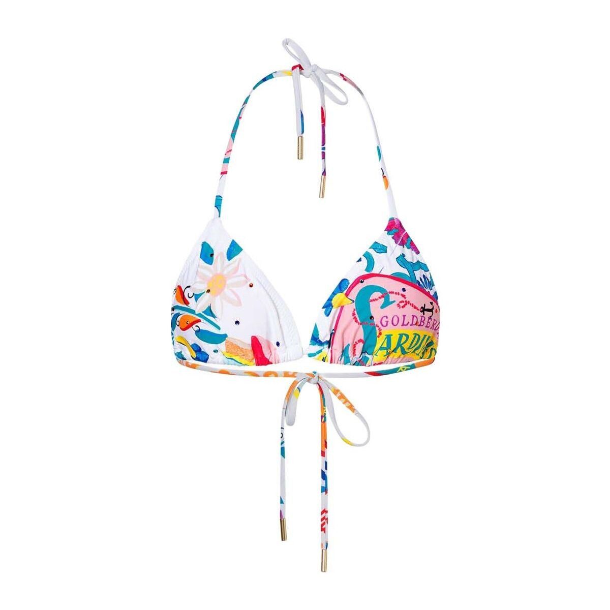Goldbergh Badeanzug Caprella Bikini top Elegantes Bikini-Top mit Capri-Dream-Print und Strasssteinen