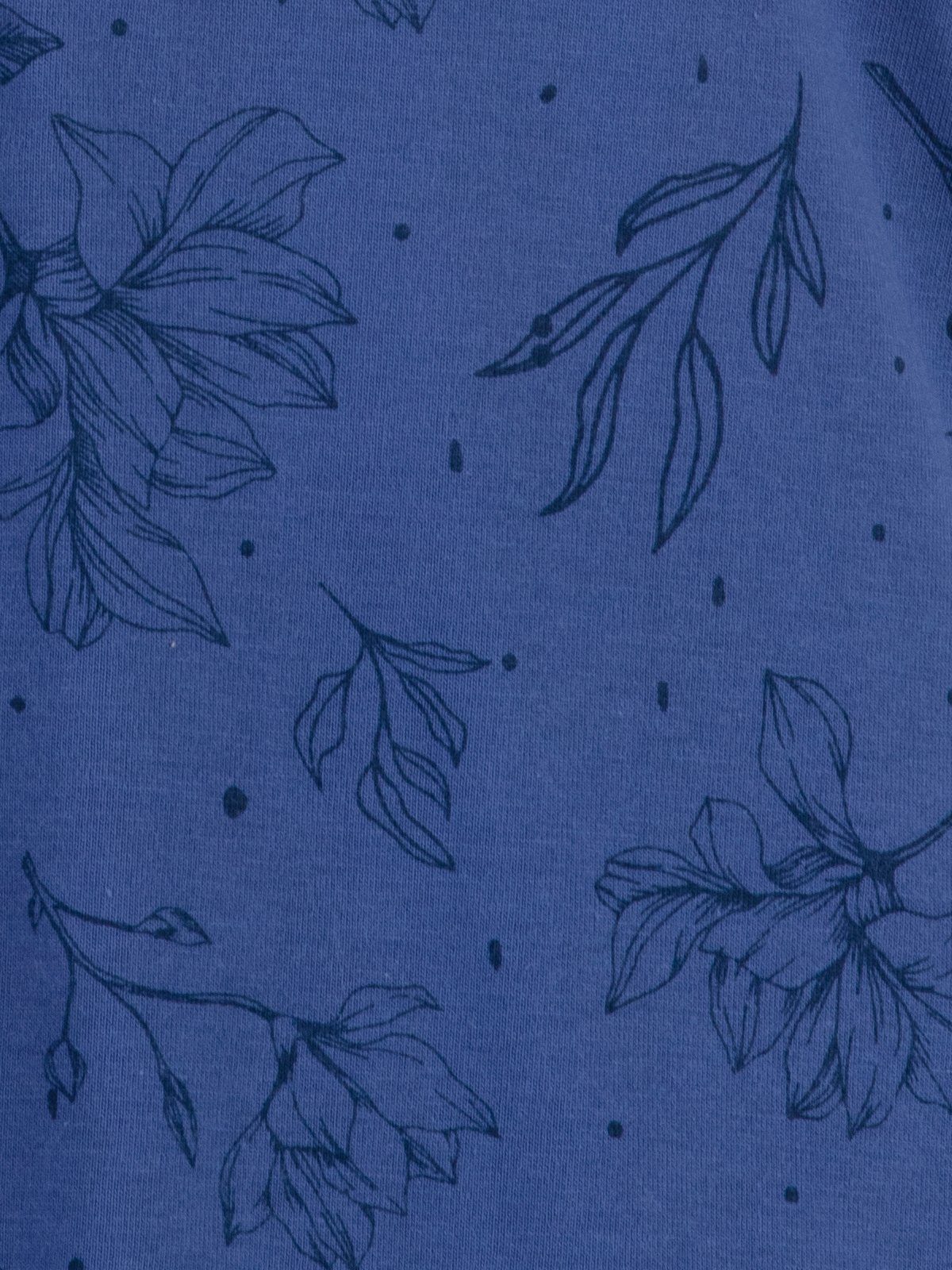 Floral - Kurzarm zeitlos blau Set Pyjama Schlafanzug