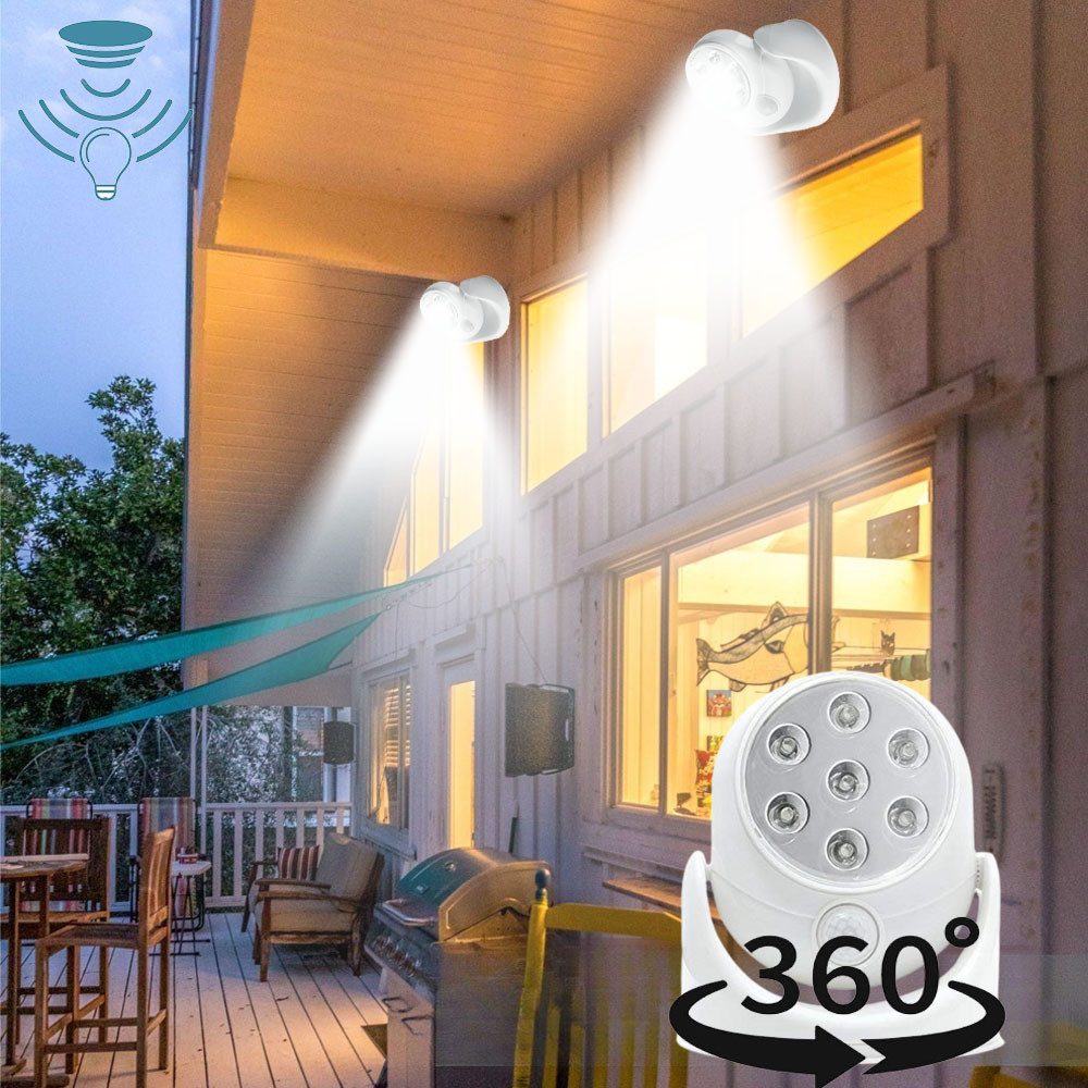 PRIISF LED Außen-Wandleuchte Bewegungsmelder Automatische Spot Strahler Flu günstig online kaufen