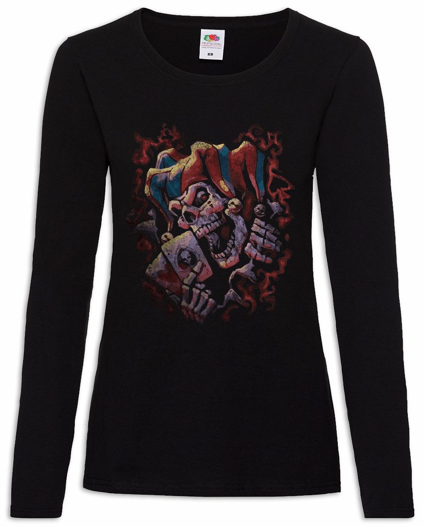 Langarmshirt Joker Skull II Damen Langarmshirt Schädel Death Totenschädel Totenkopf