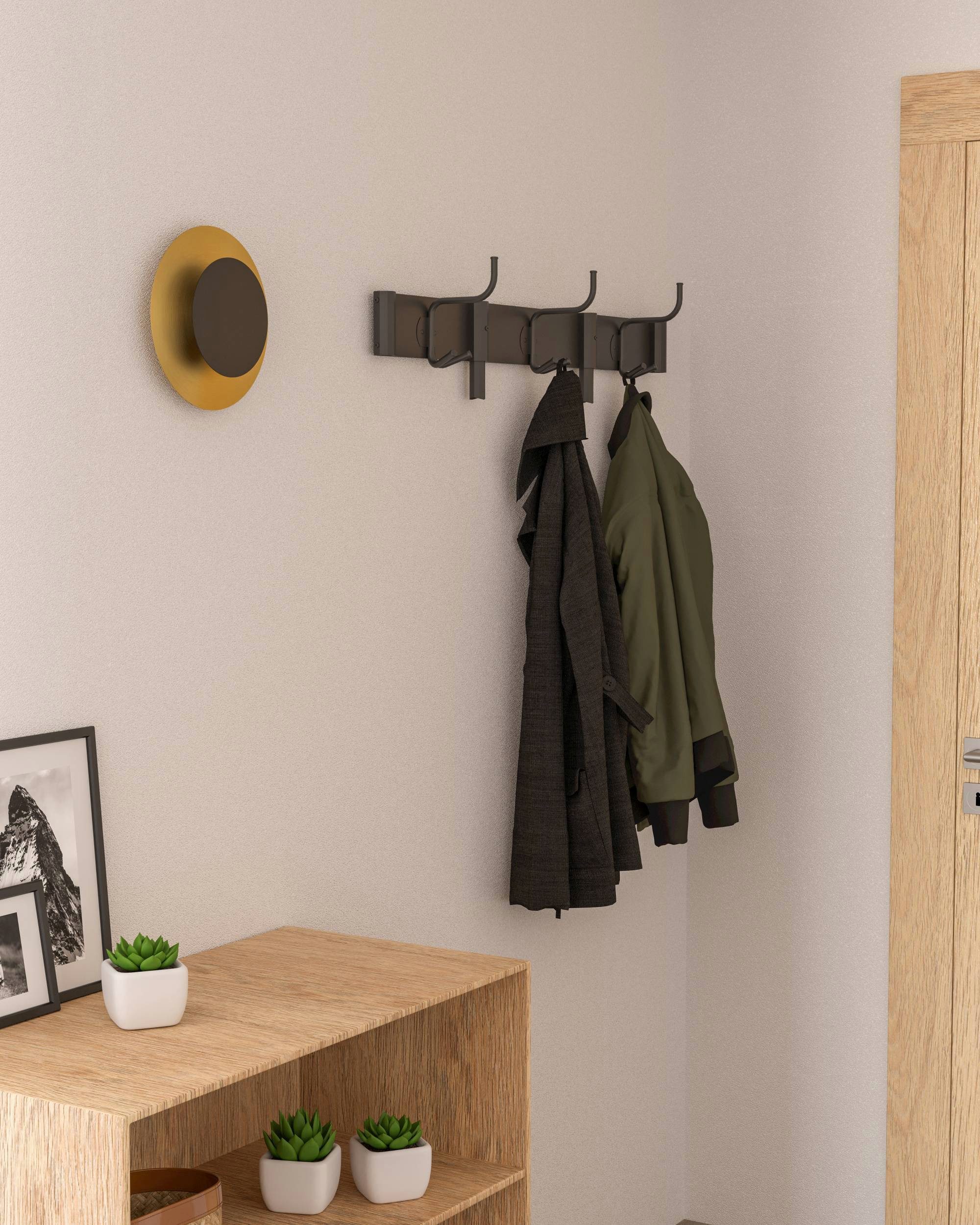 EGLO Wandleuchte Tocina Wandlampe, Wandbeleuchtung mit indirekter Beleuchtung, elegant, LED fest integriert, Warmweiß, Wand-/Deckenleuchte - Ø24 x AL6 cm - schwarz, messing-gebürstet