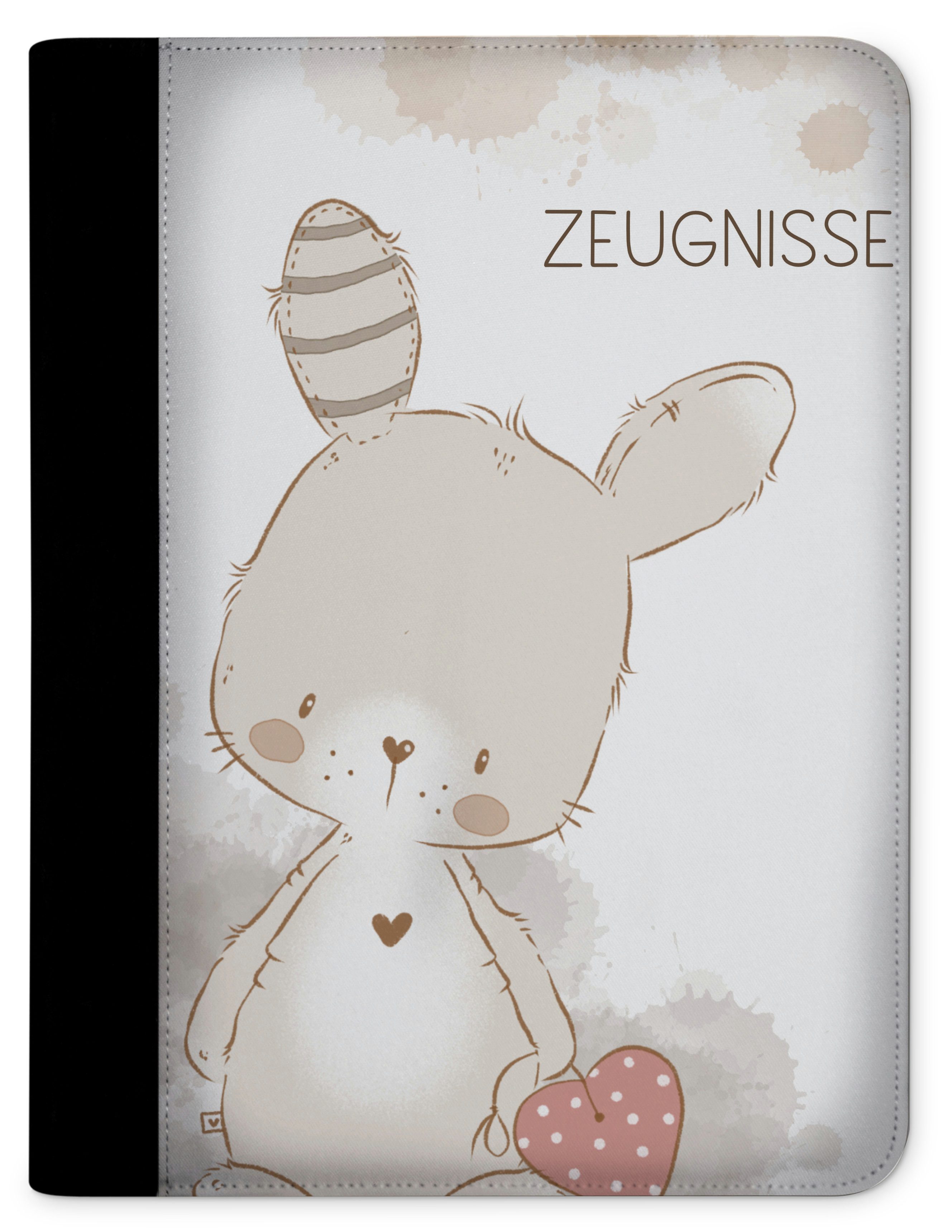 CreaDesign Schreibmappe Kinder Zeugnismappe, Dokumentenmappe, Ordner A4, Hase Herz (1-St)