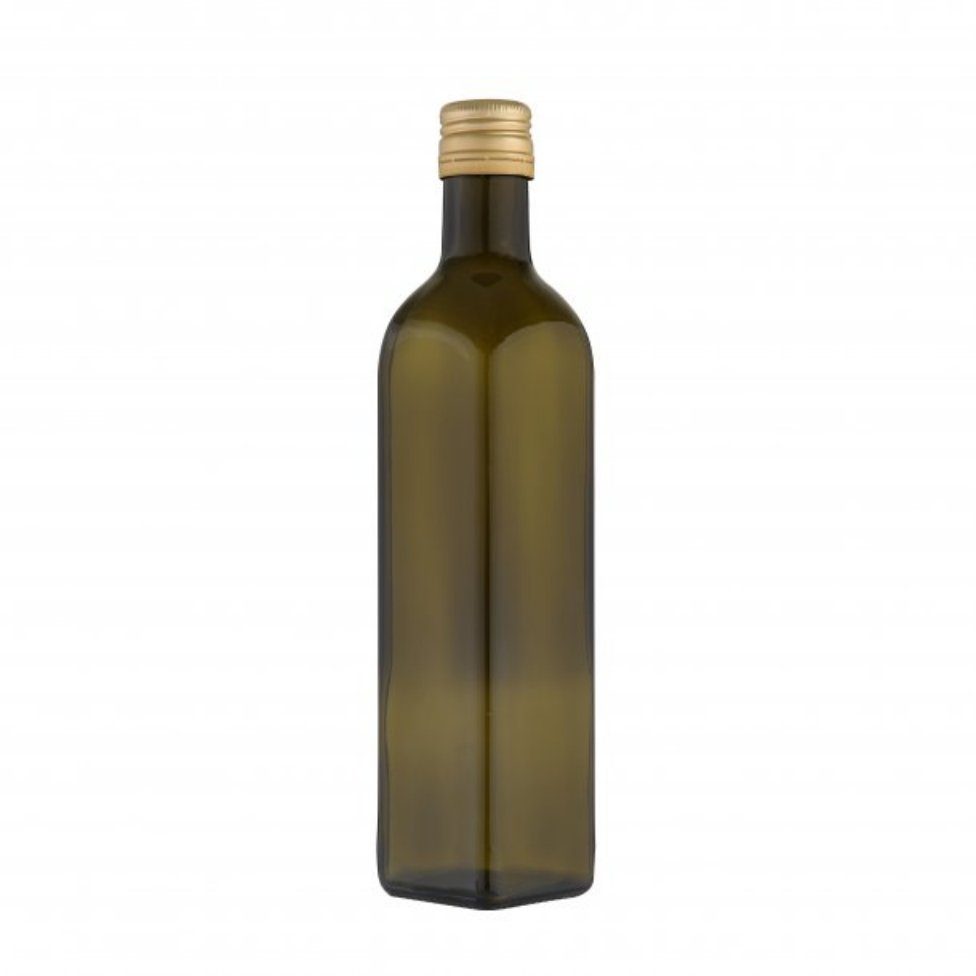 axentia Vorratsglas Glasflasche, eckig, grün, ca. 500 ml 131400, (1-tlg)