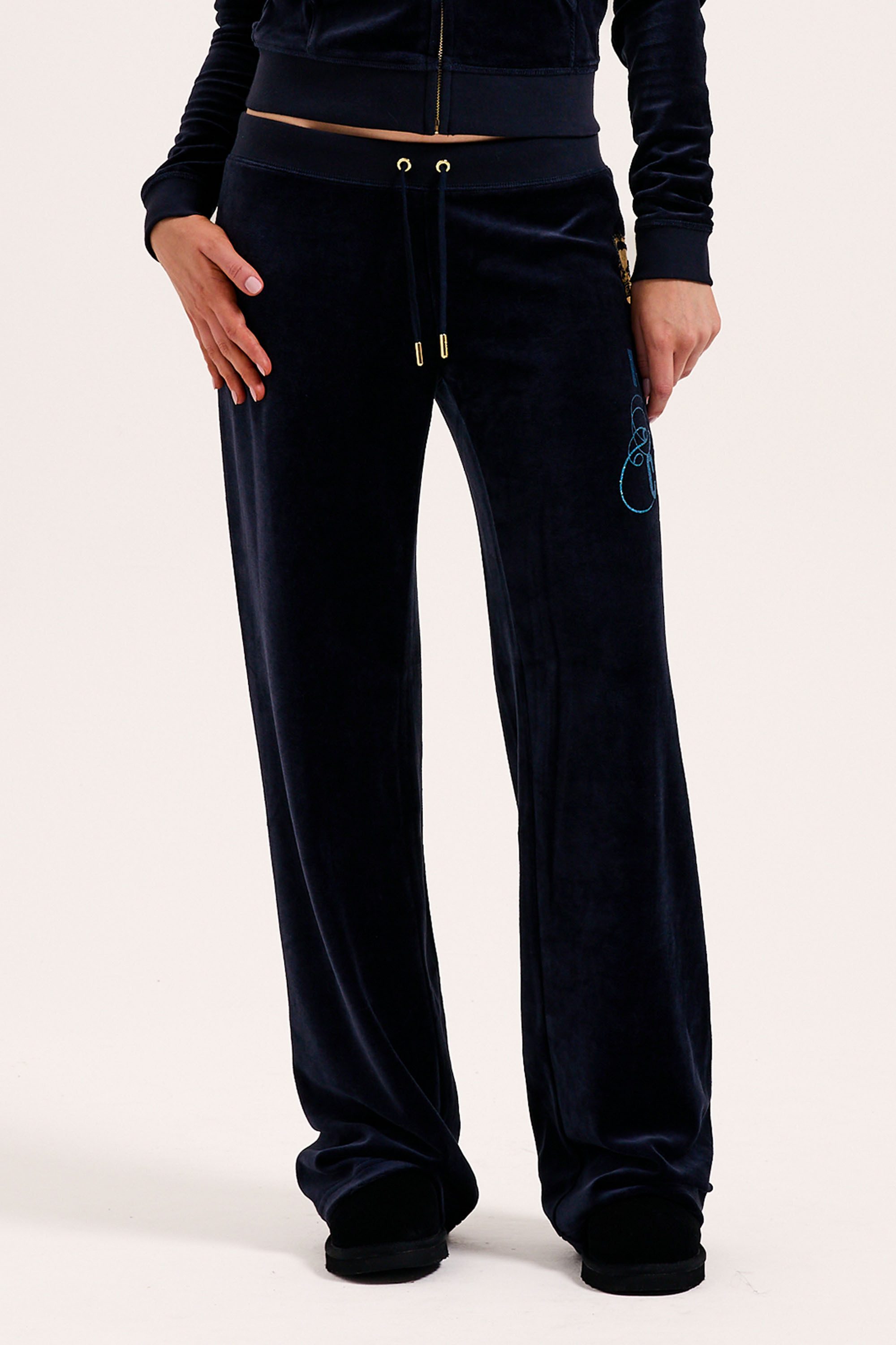 Juicy Couture Sweathose HER MAJESTY CAISA TRACKPANT. Damen Trainingshose Damen, Sweathose, Velour, Jogginghose mit Glitzer, Sale