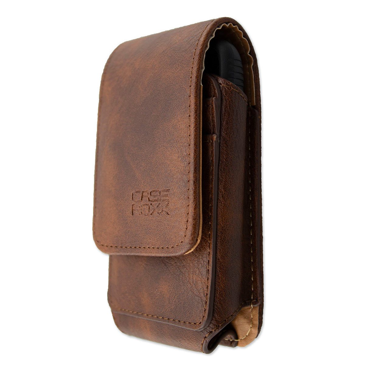 caseroxx Blutzuckermessgerät Ledertasche mit Gürtelschlaufe für Dexcom G6 Receiver
