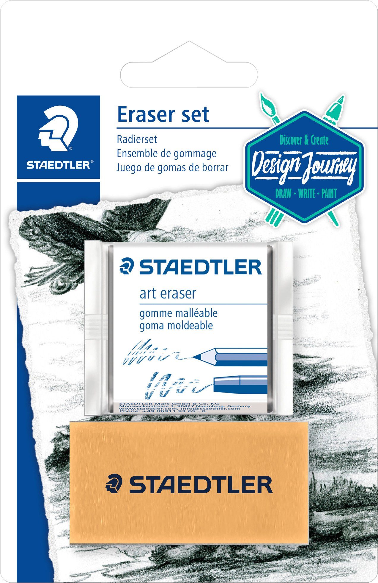 STAEDTLER Radiergummi Art Radierer, 2 Teile