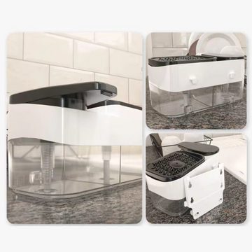 Lubgitsr Seifenspender 2 in 1 Seifenspender Küche Spülmittelspender Pumpseifenspender, (1-tlg)
