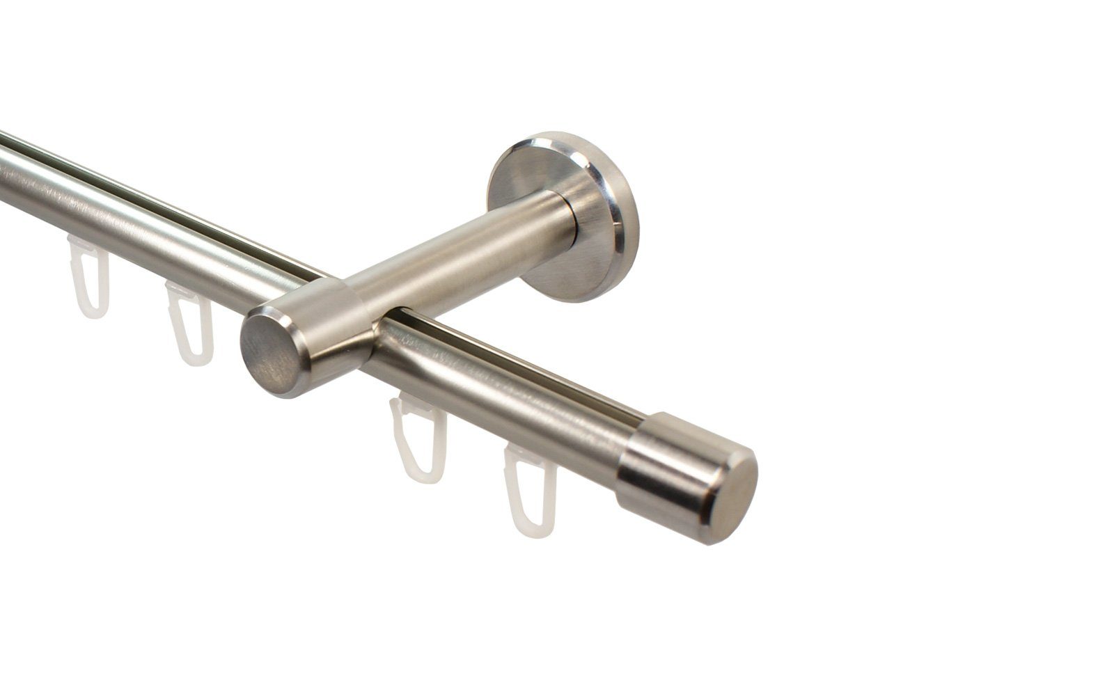 iso-design Gardinenstange Innenlauf 16 mm Farbe Edelstahl Wandabstand 7 cm günstig online kaufen