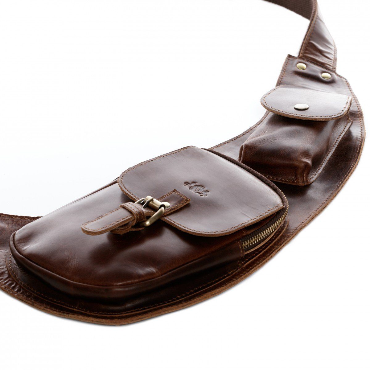 SID & VAIN Umhängetasche echt Leder Umhängetasche groß braun DUDLEY, Crossbody Bag Echtleder für Damen & Herren, Umhängetasche braun