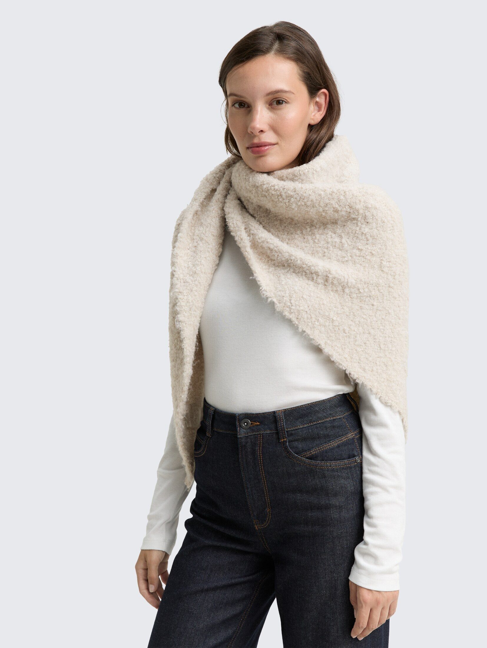 TOM TAILOR Strickschal Accessoire, Bouclé Dreieck Schal günstig online kaufen
