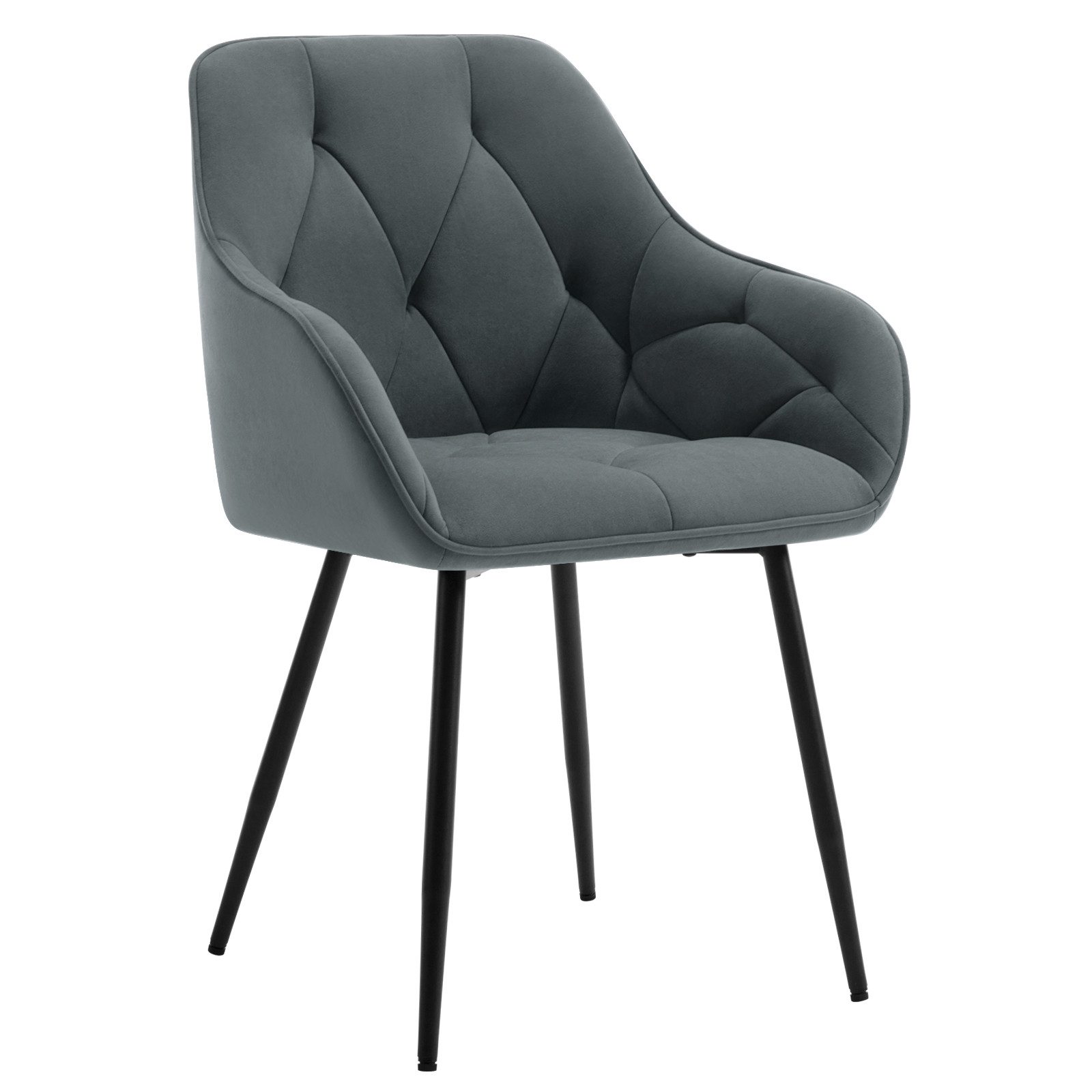 Woltu Polsterstuhl (1 St), Esszimmerstuhl ergonomischer aus Samt