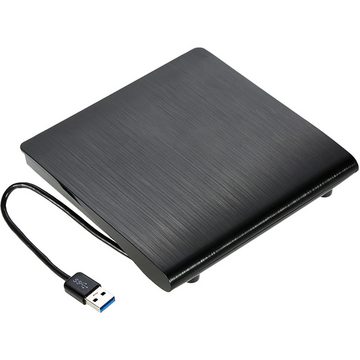 Retoo Externes DVD Laufwerk USB 3.0 2.0 CD DVD RW Brenner PC Laptop Notebook DVD-Brenner (USB 3.0, USB 2.0, USB, 1.1, USB 1.0, Plug&Play, Hohe Kompatibilität, Solide Herstellung)