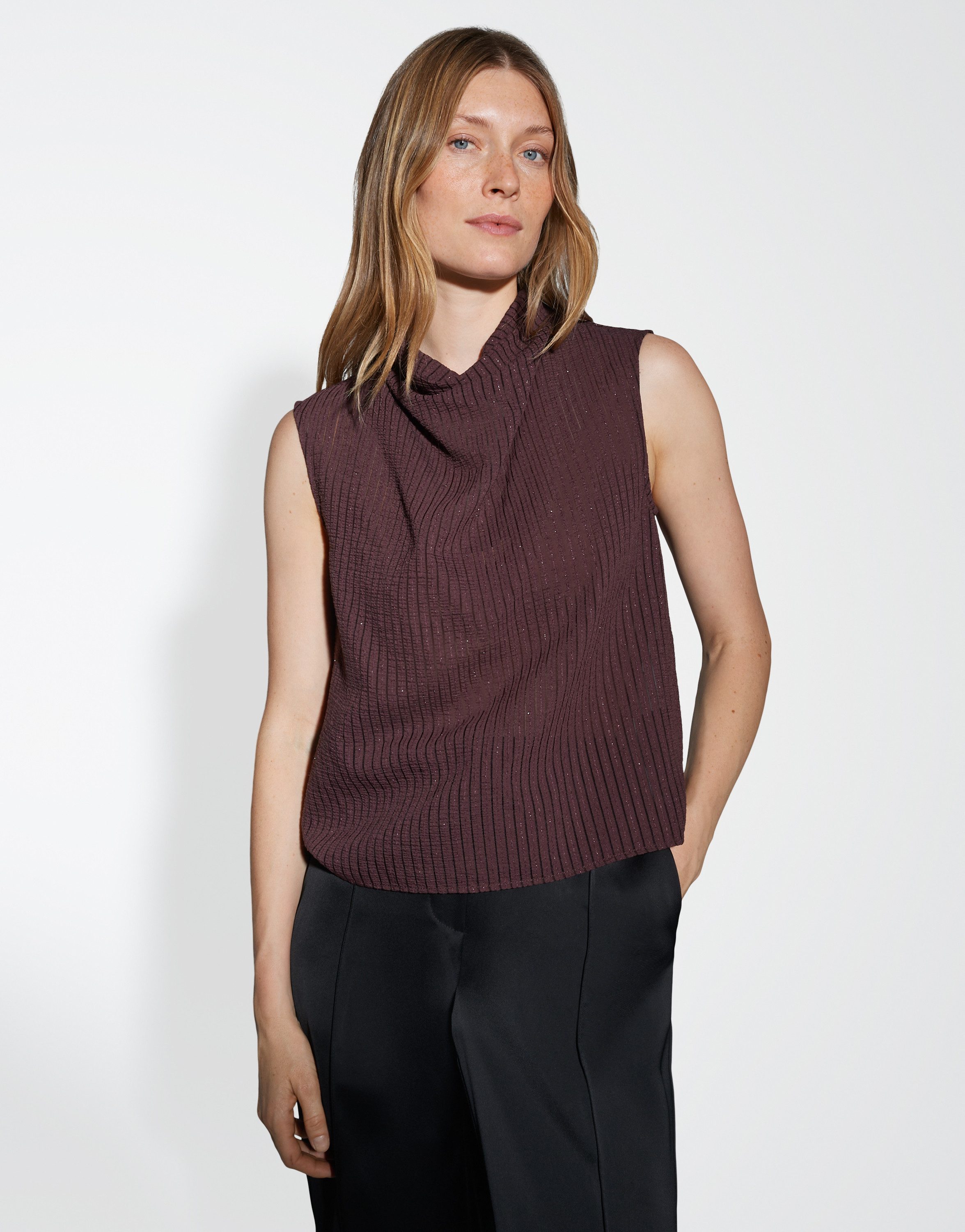 OPUS Blusentop FAGIC Regular mit semitransparenter Streifenoptik günstig online kaufen