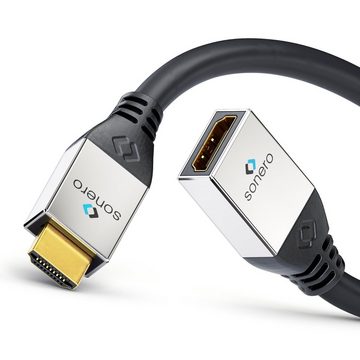 sonero sonero® Premium High Speed HDMI Adapter mit Ethernet, 0,25m, UltraHD Video-Adapter