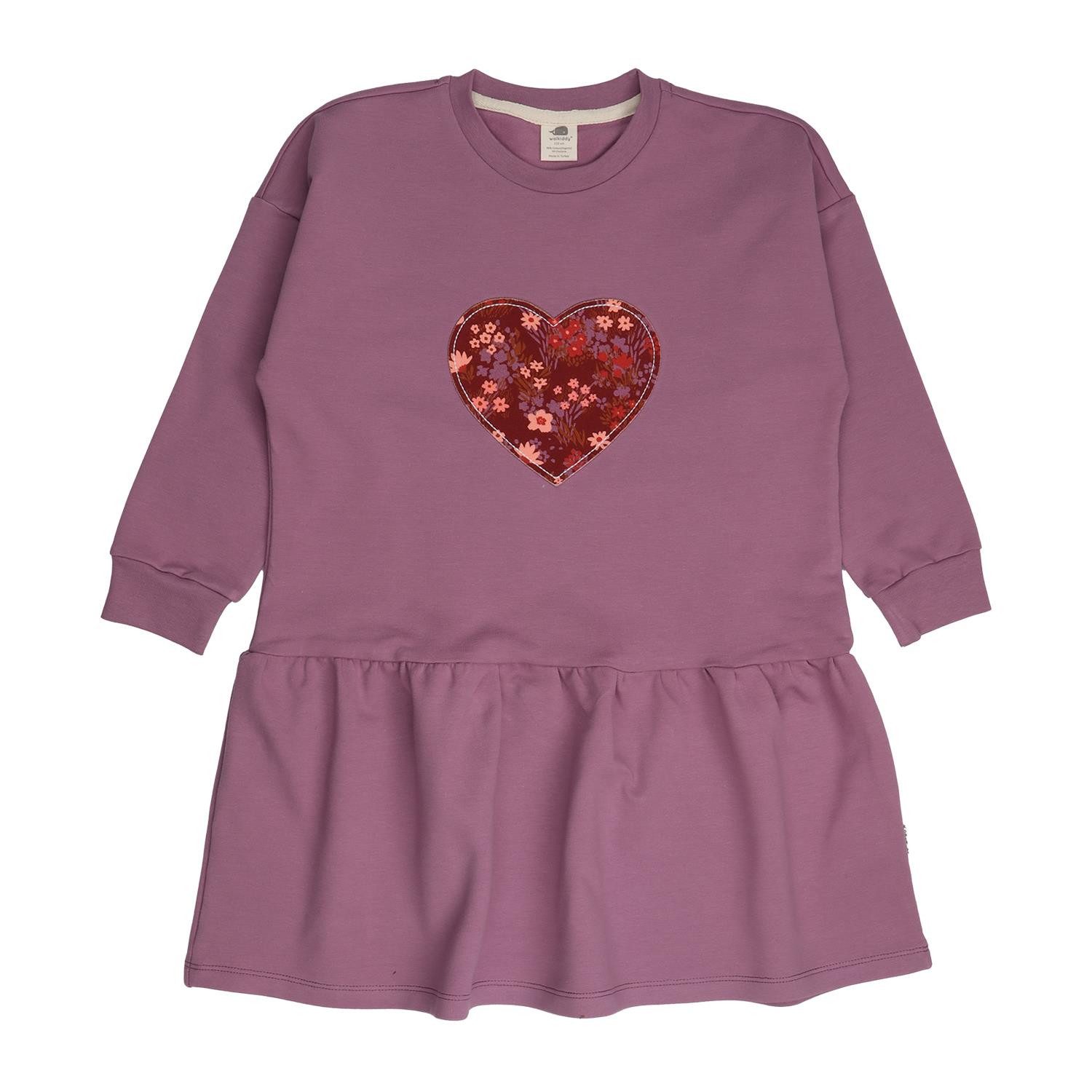 Sweatkleid Walkiddy mit Blumenmuster aus Bio Baumwolle