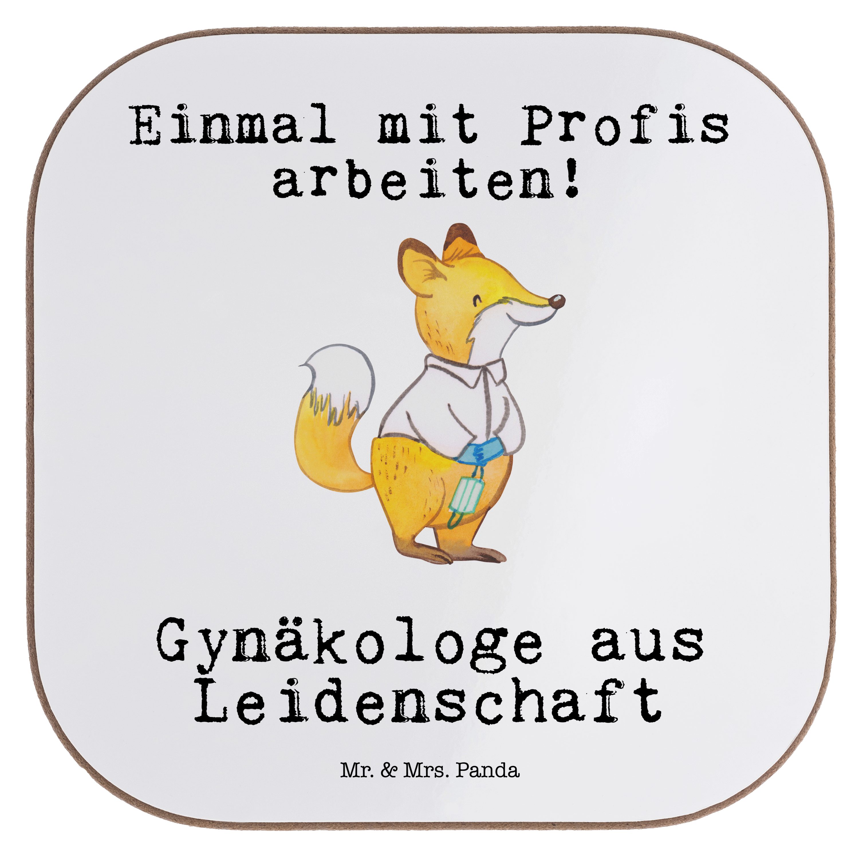 Gynäkologe verletzt, Leidenschaft Mr. 1-tlg. Panda Weiß - Geschenk, Mrs. - aus Getränkeuntersetzer & Glasunterset,