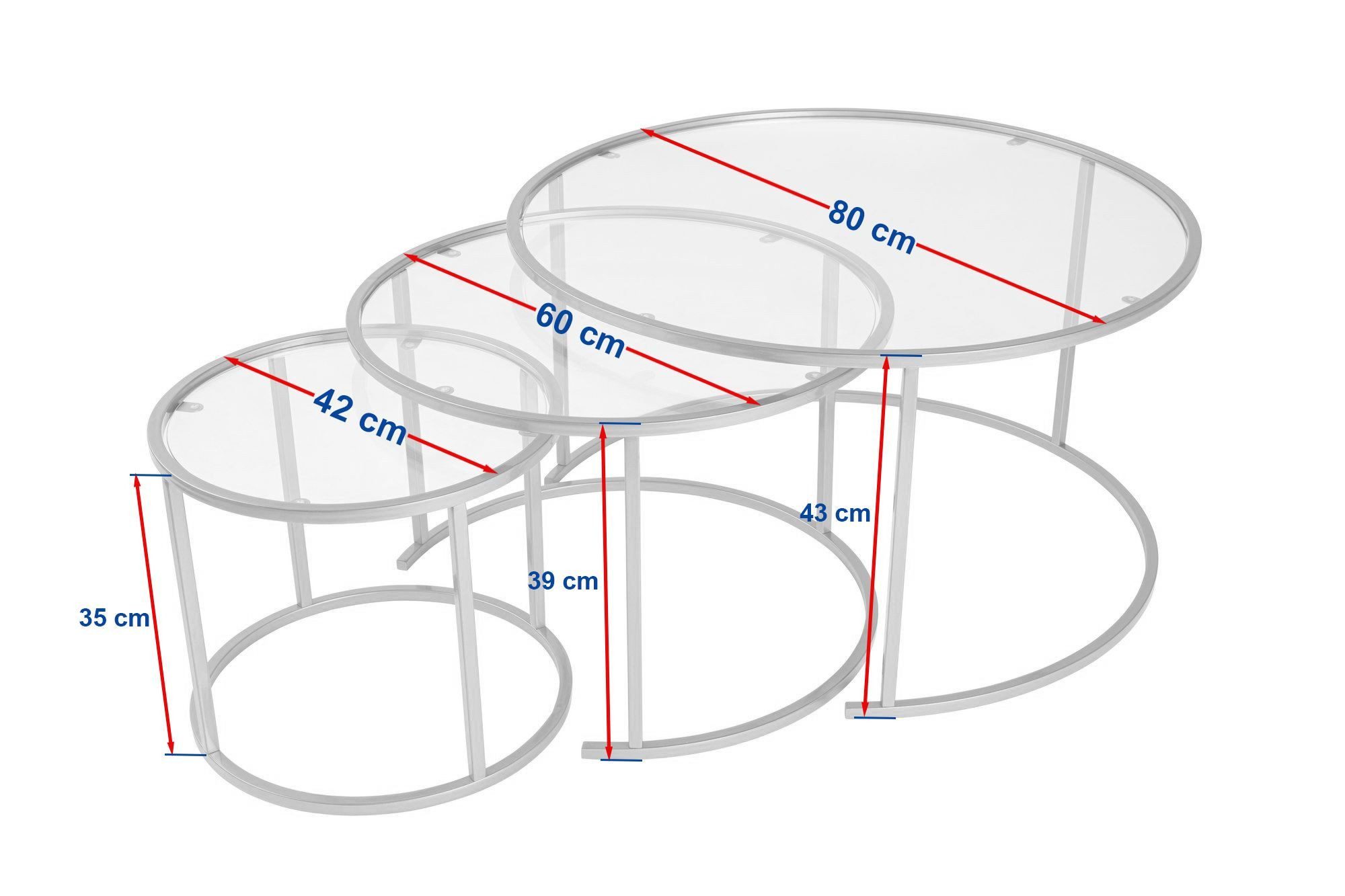 Skye Decor Couchtisch (Set, 3 Tische), Kaffetisch Set