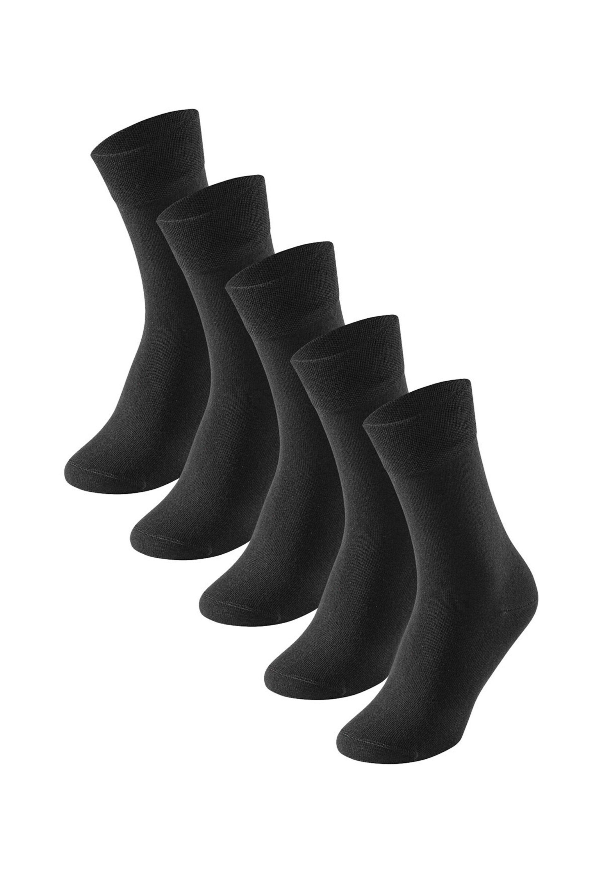 (5-Paar) Schiesser Socken Schwarz