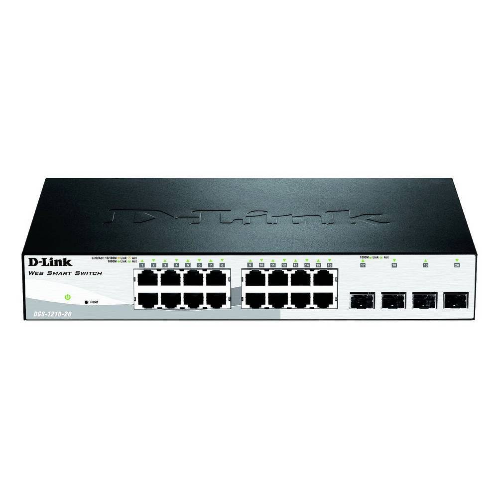 Managed Smart Switch (20 Ports, davon 16 x Netzwerk-Switch
