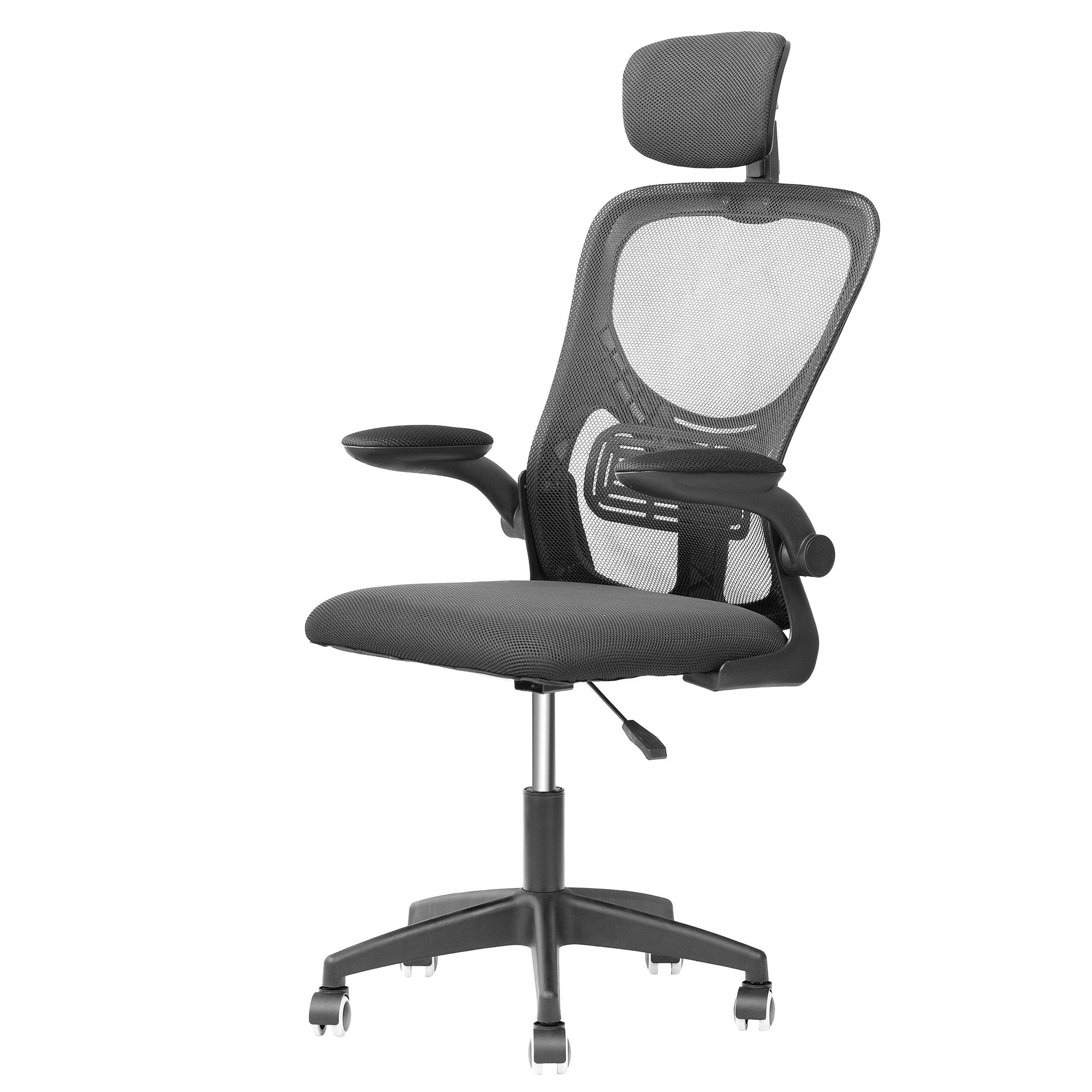 FORCE ONE Bürostuhl X-OFFICE Drehstuhl Schreibtischstuhl Chefsessel, Atmungsaktive Mesh-Rückenlehne & Höhenverstellung