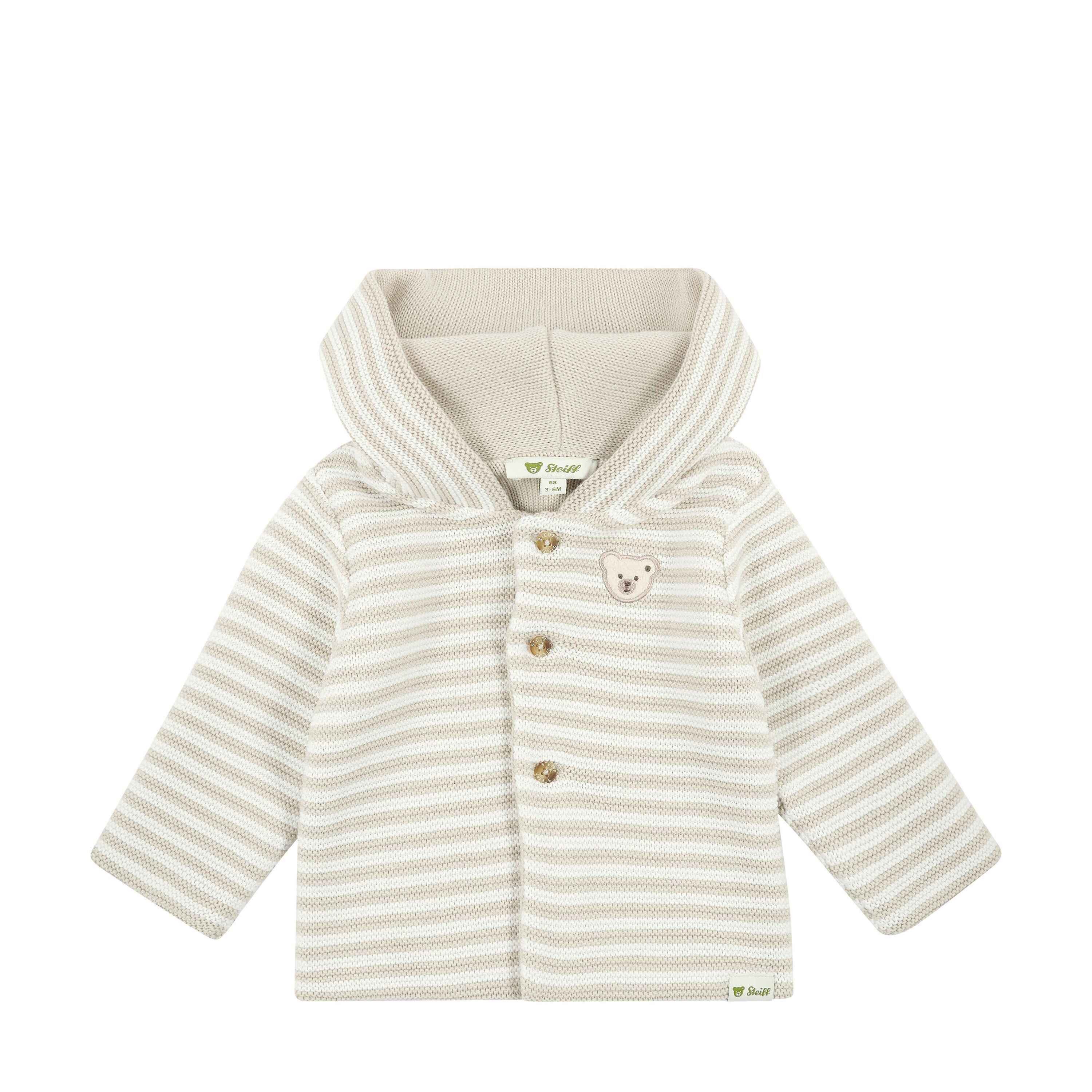 Steiff Strickjacke Strickjacke GOTS Baby Wellness, gefüttert