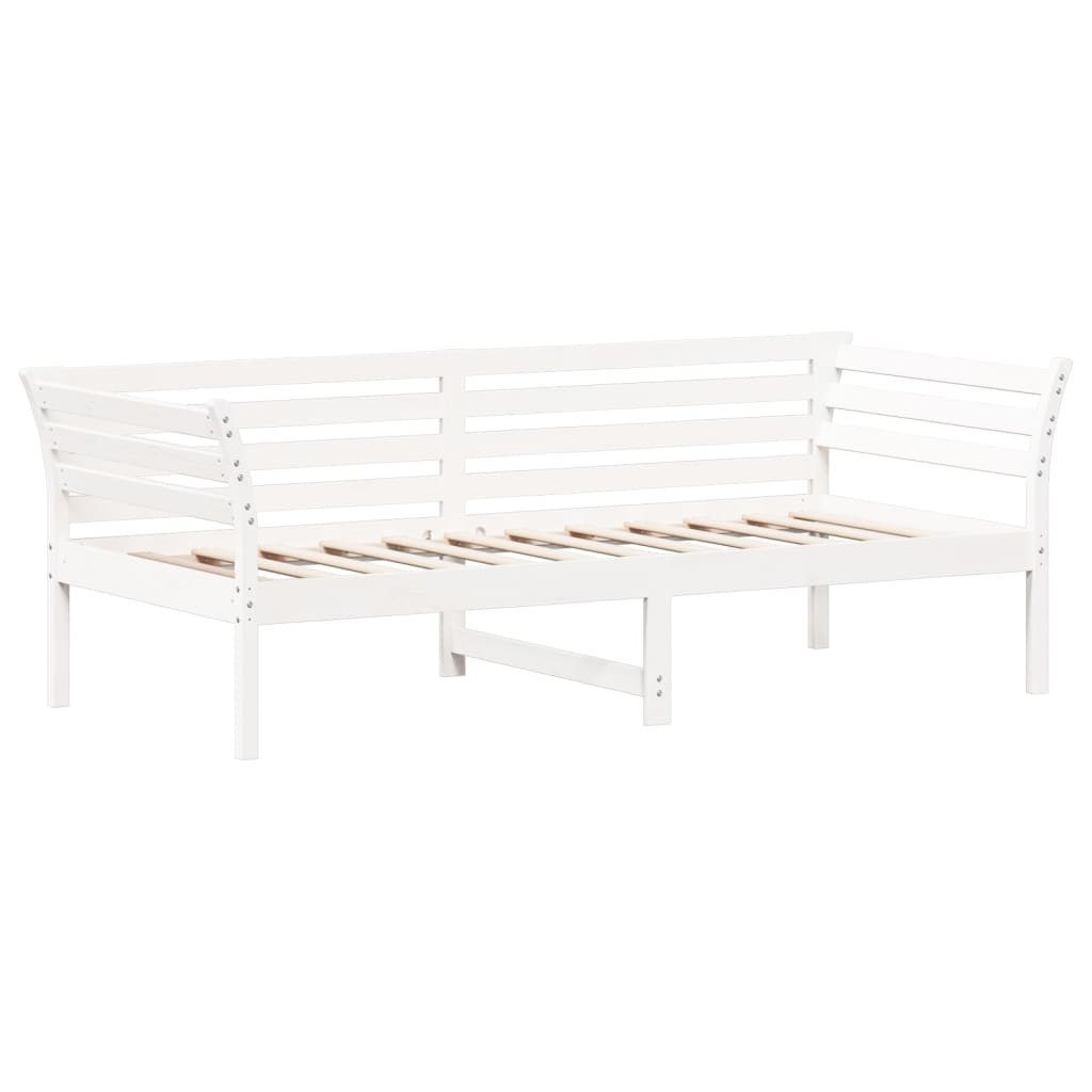vidaXL Gästebett 90 x 200 cm Gästebett Tagesbett Weiß 90x200 cm Massivholz Kiefer Bett