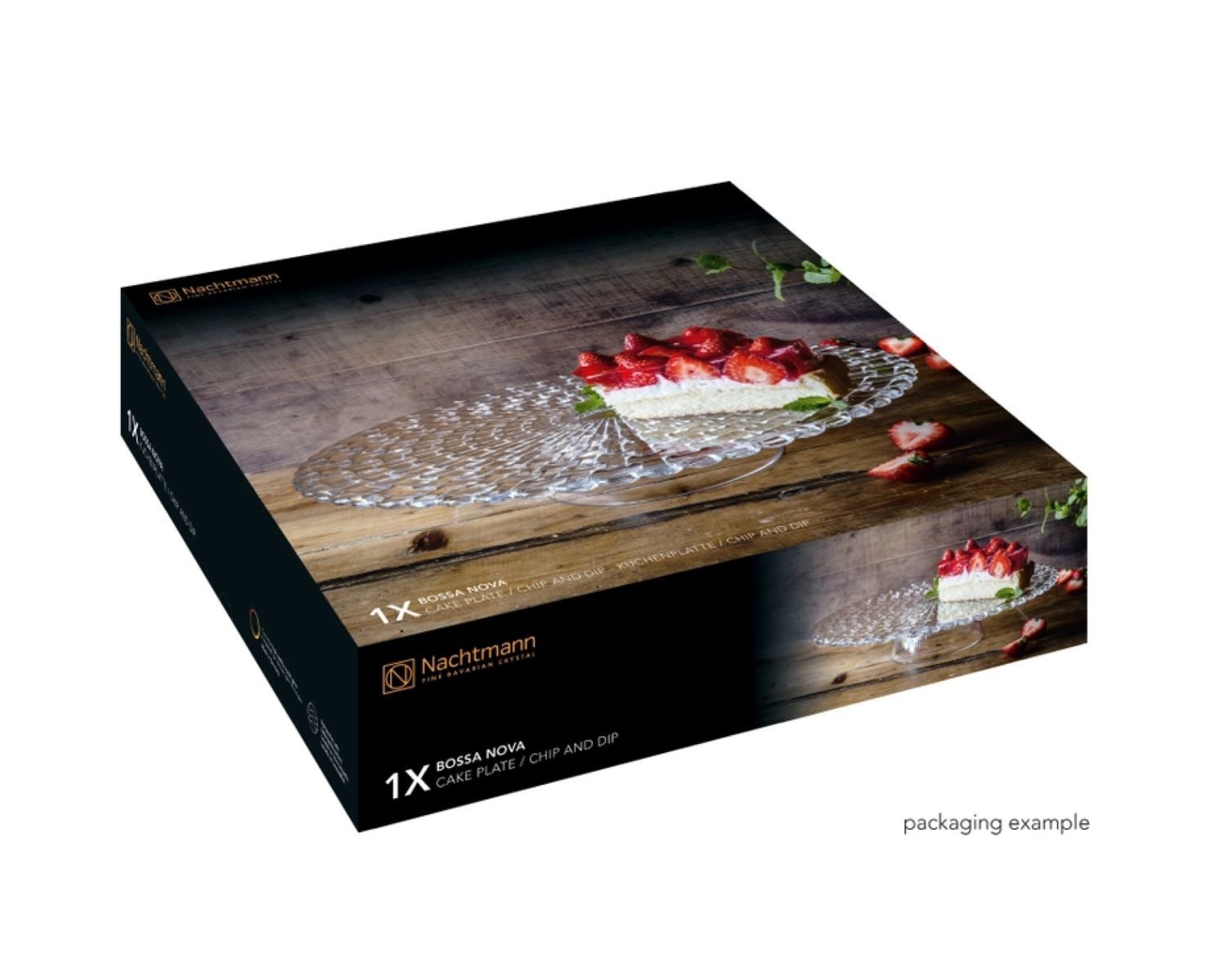 Nachtmann Kuchenplatte Nachtmann Kuchenplatte / Chip and Dip Bossa Nova Kristallglas, Kristallglas, (1-tlg)