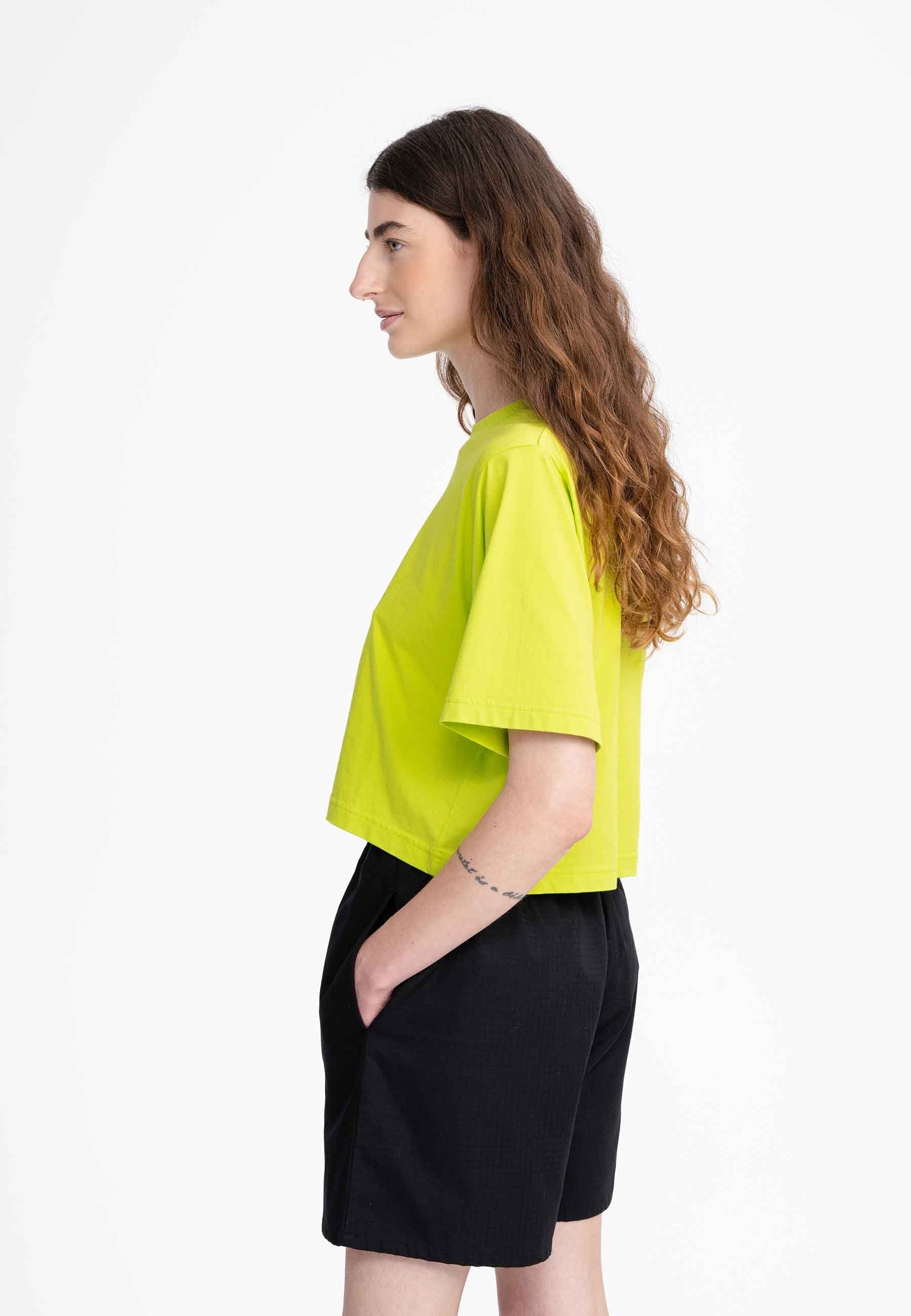 MELA Kurzarmshirt Cropped T-Shirt DESNA Rippbündchen günstig online kaufen