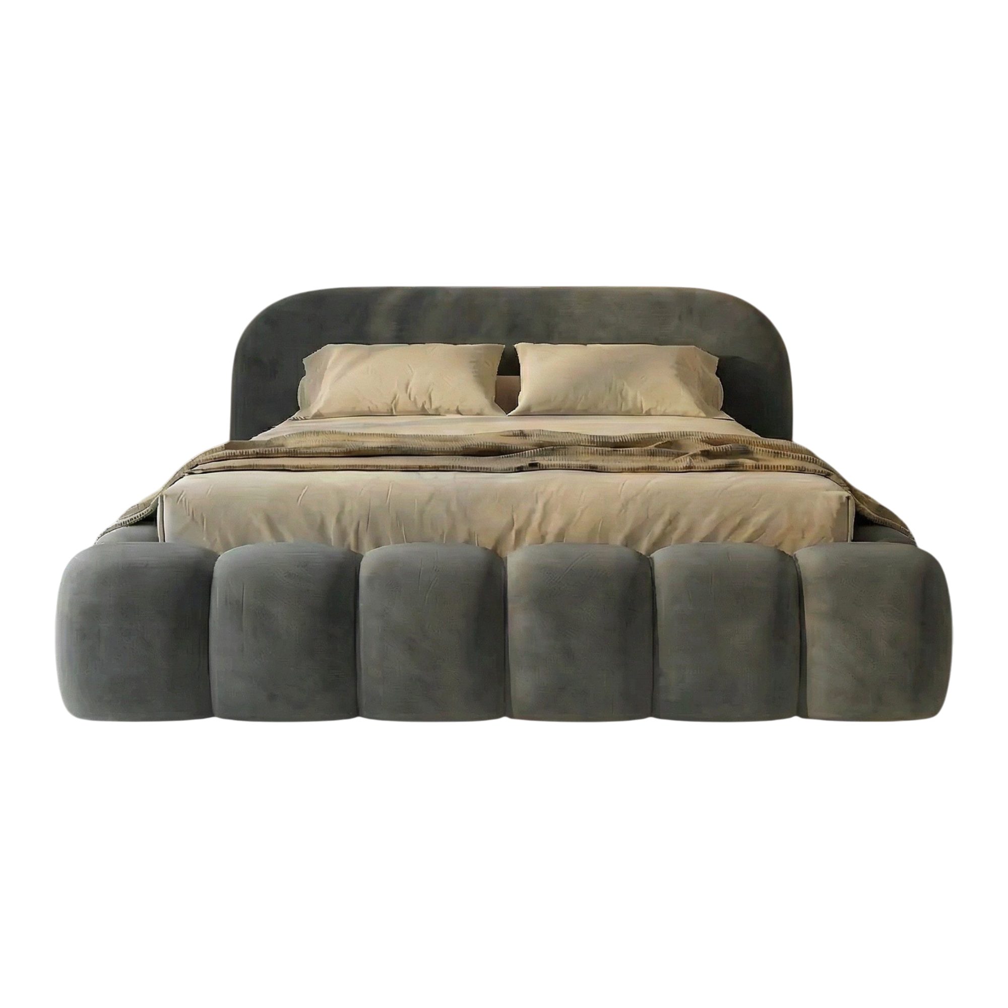 thematys Polsterbett mit Bettkasten, CLOUD 140x200 160x200 180x200 200x200cm (Kopfteil im Oversize-Look und Stauraum – weich, modern und pflegeleicht), Inklusiv – Bild 4 von 5