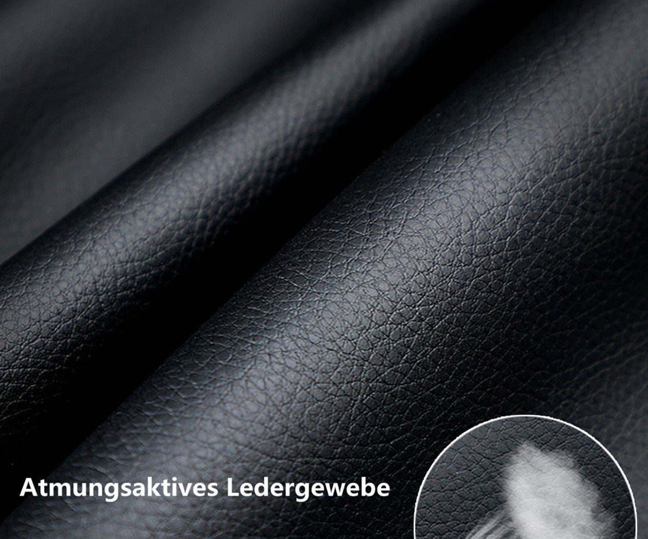 ELUTO Car Seat Cover, Universal Luxury 5 Seat Car Seat Covers Faux Leather Complete Set