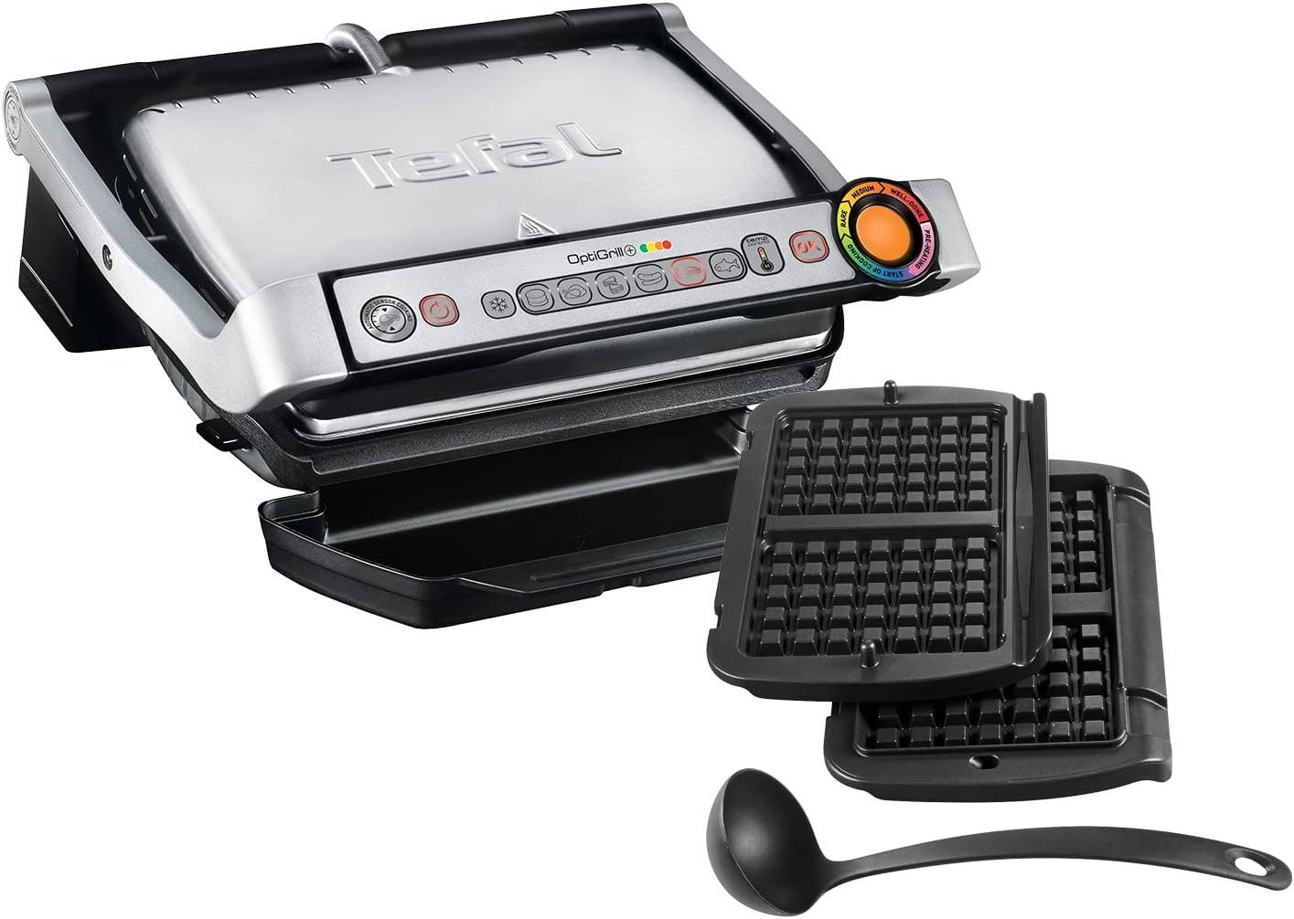 Kontaktgrill Tefal GC716D12 OptiGrill+ Kontaktgrill inkl. Waffelplatten 2000W