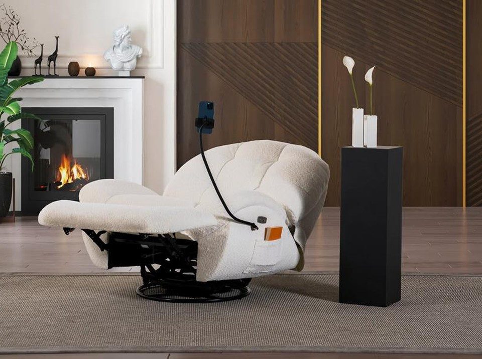 Xlmoebel Relaxsessel Verstellbarer Luxus Sessel Drehbar Liege Textil für Kino und Loun (1-St., Relaxsessel), Made in Europa