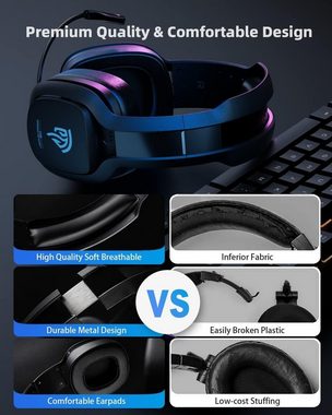 EasySMX EasySMX Gaming Wireless Headset für PS4, PS5, Switch, PC, Bluetooth-Kopfhörer