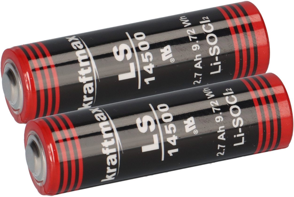 XCell 2x Kraftmax Lithium 3,6V Batterie LS14500 ER14505 AA - Zelle Batterie