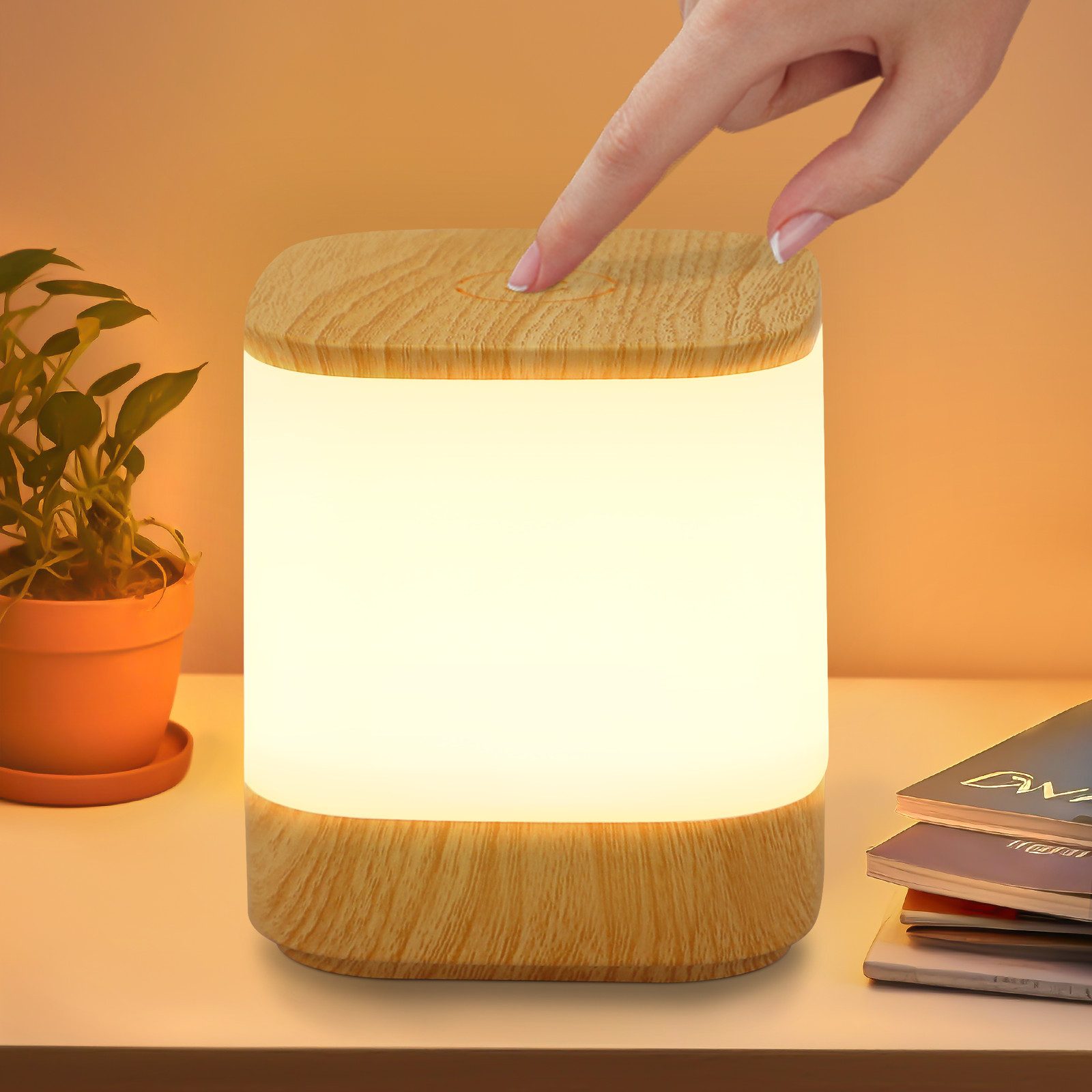 Nettlife LED Nachttischlampe 2ER Touch Dimmbar Akku 1800/3600mAH USB Auflad günstig online kaufen