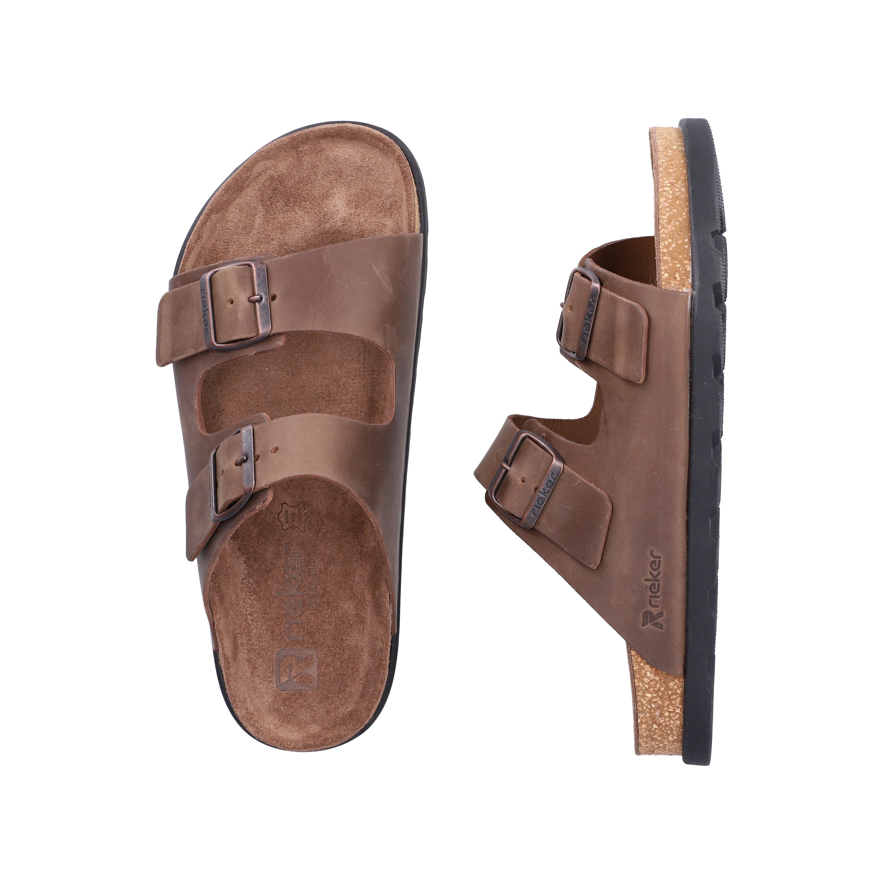Rieker Pantolette Sommerschuh, Strandschuh, Hausschuh mit bequemem Fußbett