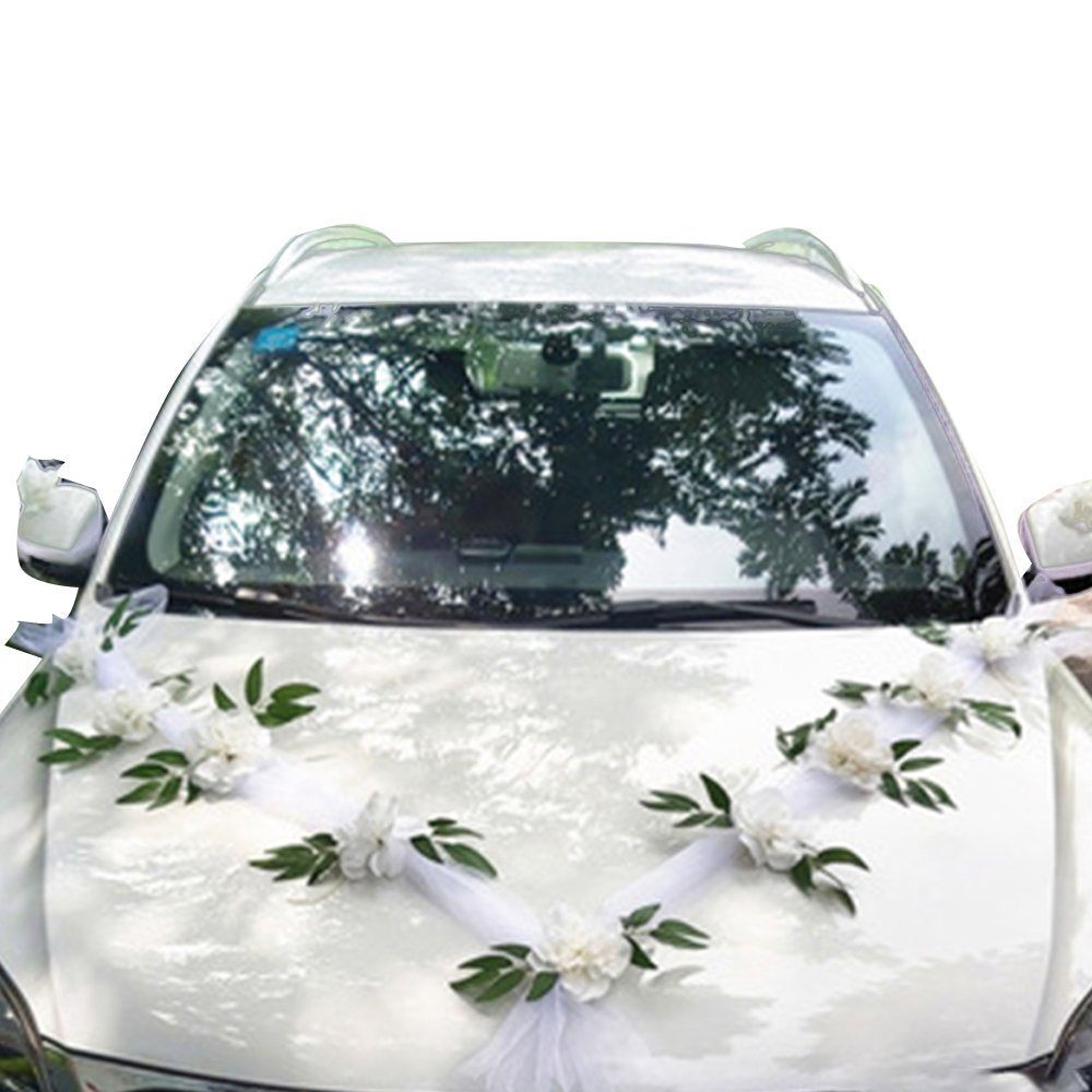 Blumengirlande Hochzeitsauto  Autoschmuck hochzeit, Hochzeit auto,  Hochzeitsauto