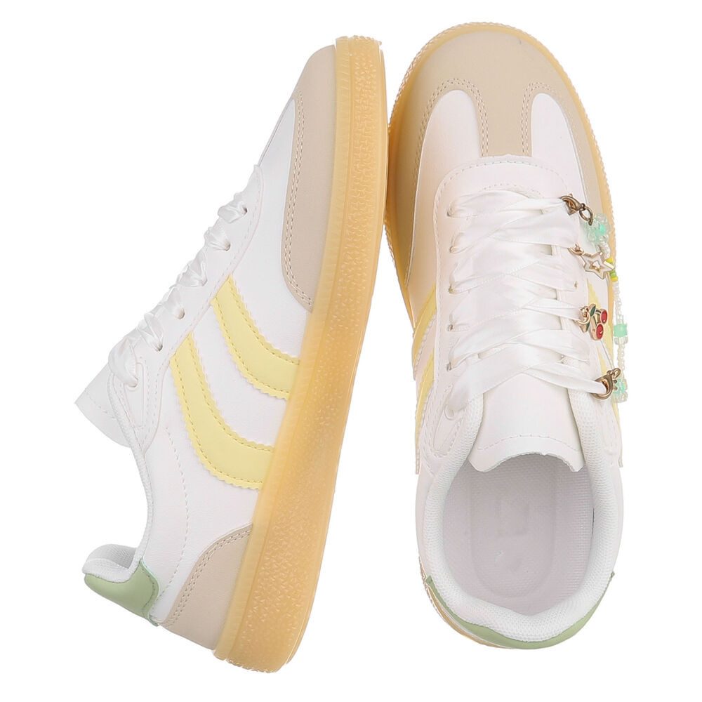 Ital-Design Damen Sneaker mit dekorativen Schnürsenkeln für Freizeit Sneake günstig online kaufen
