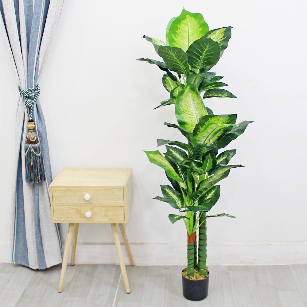 Kunstbaum Dieffenbachie Kunstpflanze Kunstbaum Künstliche Pflanze günstig online kaufen