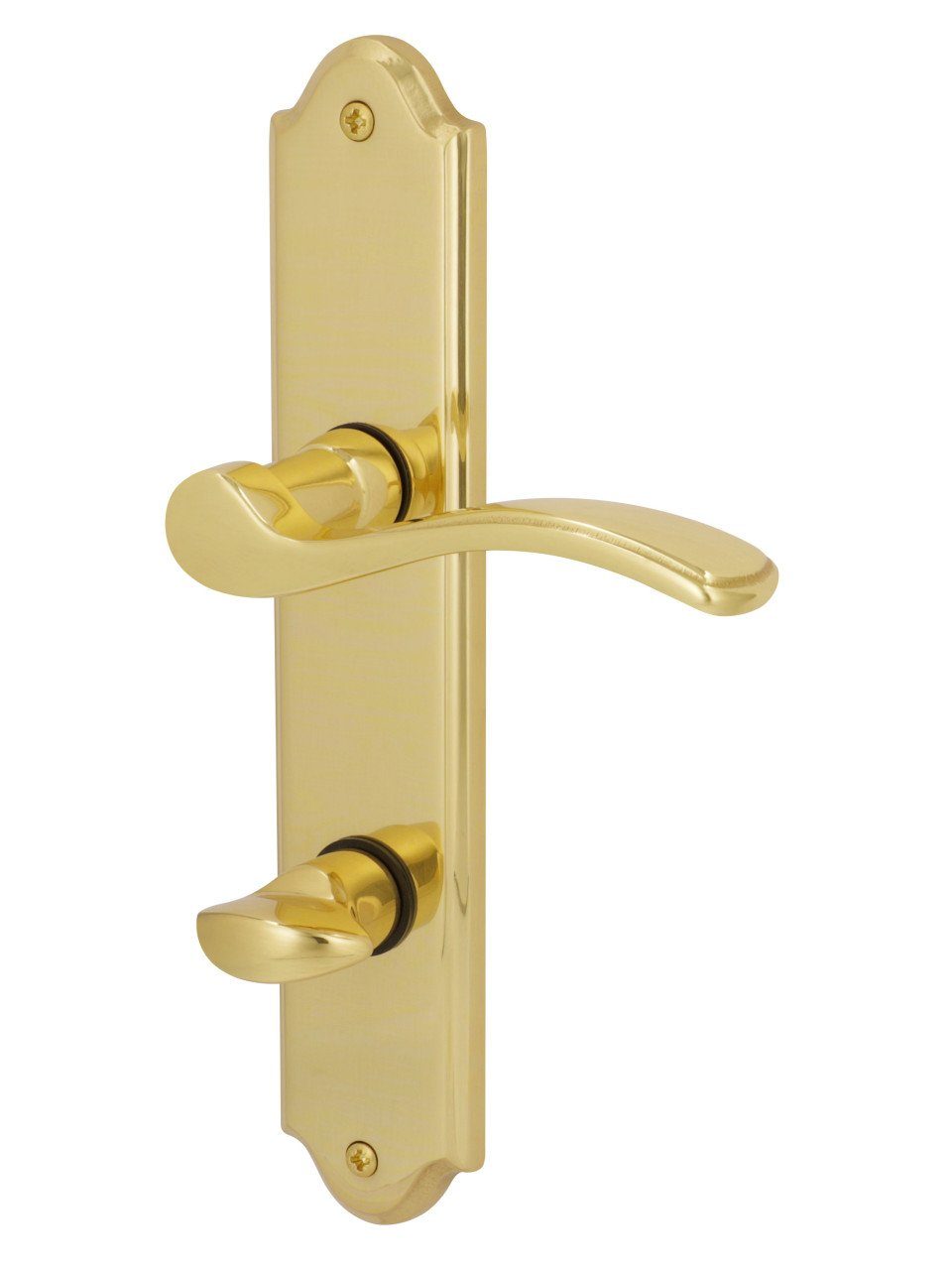 Alpertec Drückergarnitur Alpertec WC-Langschildgarnitur Lori Messing gold günstig online kaufen