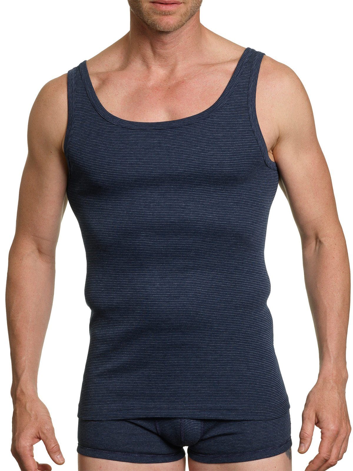 KUMPF Achselhemd Herren Unterhemd Klimafit (Stück, 1-St) Materialmix maritim | Ärmellose Unterhemden